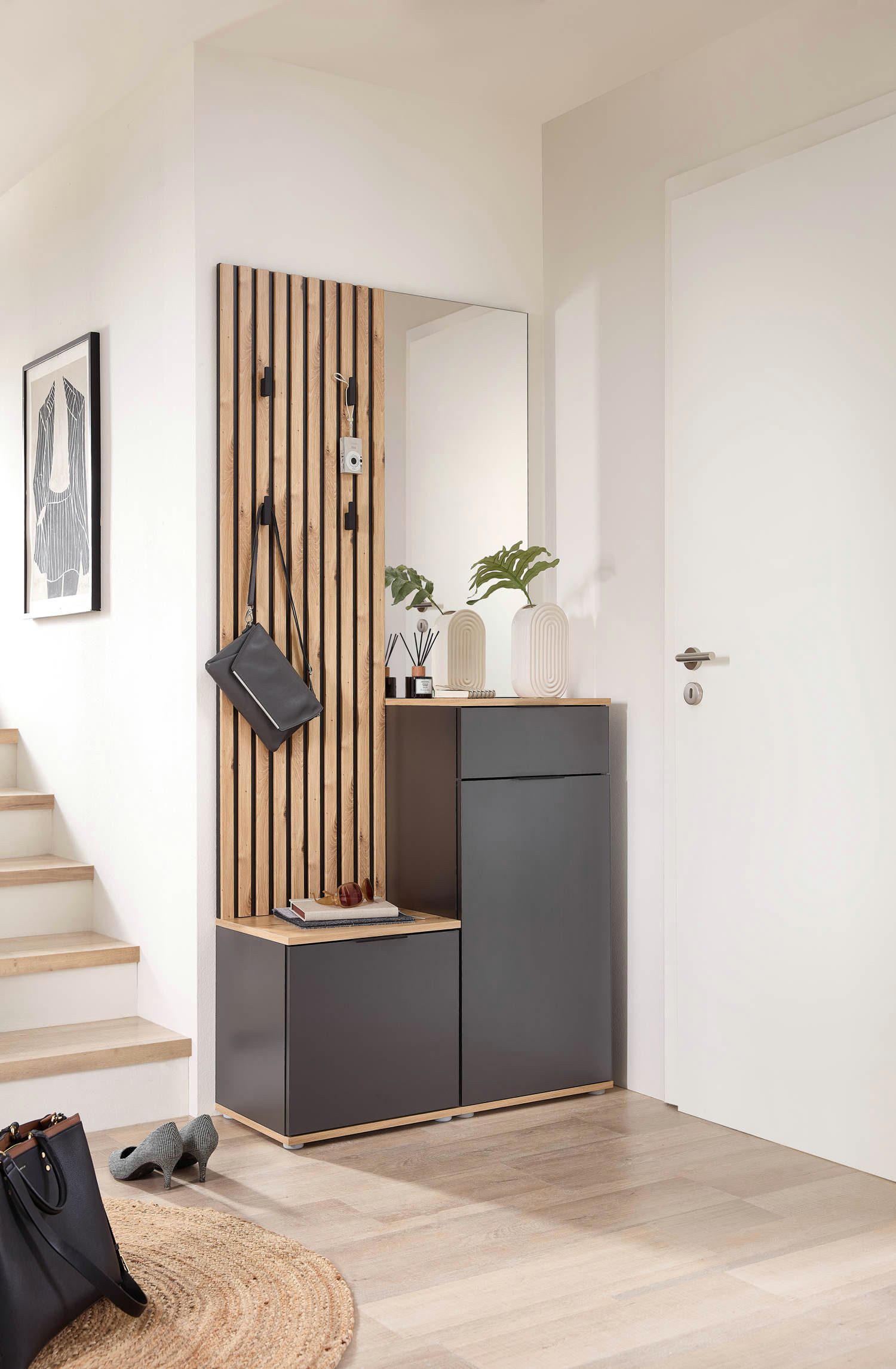 moebel-dich-auf Kompaktgarderobe EASY (Paneel + Bank günstig online kaufen