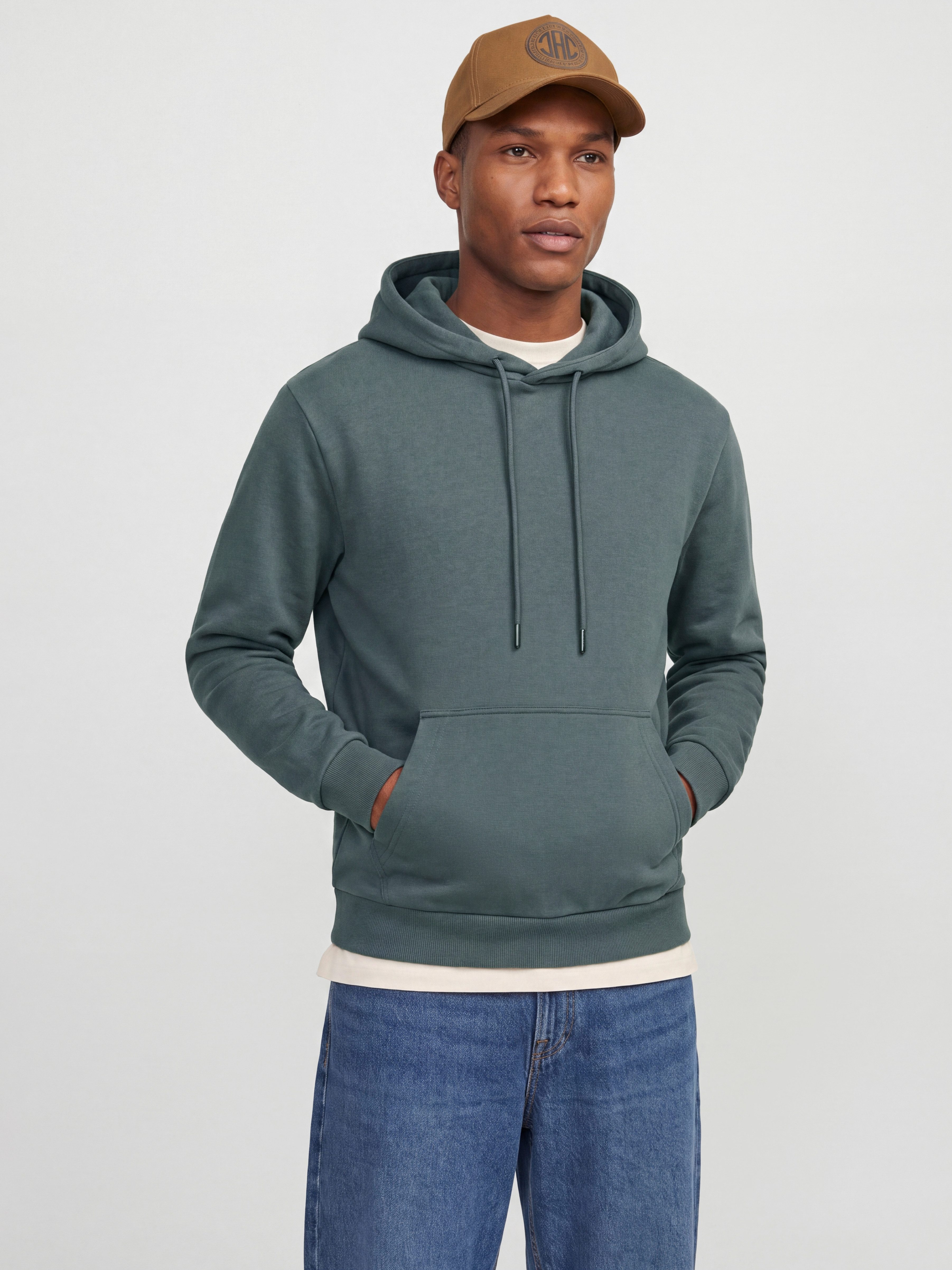 Jack & Jones Kapuzensweatshirt JJEBRADLEY SWEAT HOOD NOOS Materialmix, relaxed fit