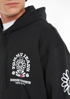 Tommy Jeans Kapuzensweatshirt TJM HOMEGROWN PLANT HOODIE mit Blumenprint auf den Ärmeln