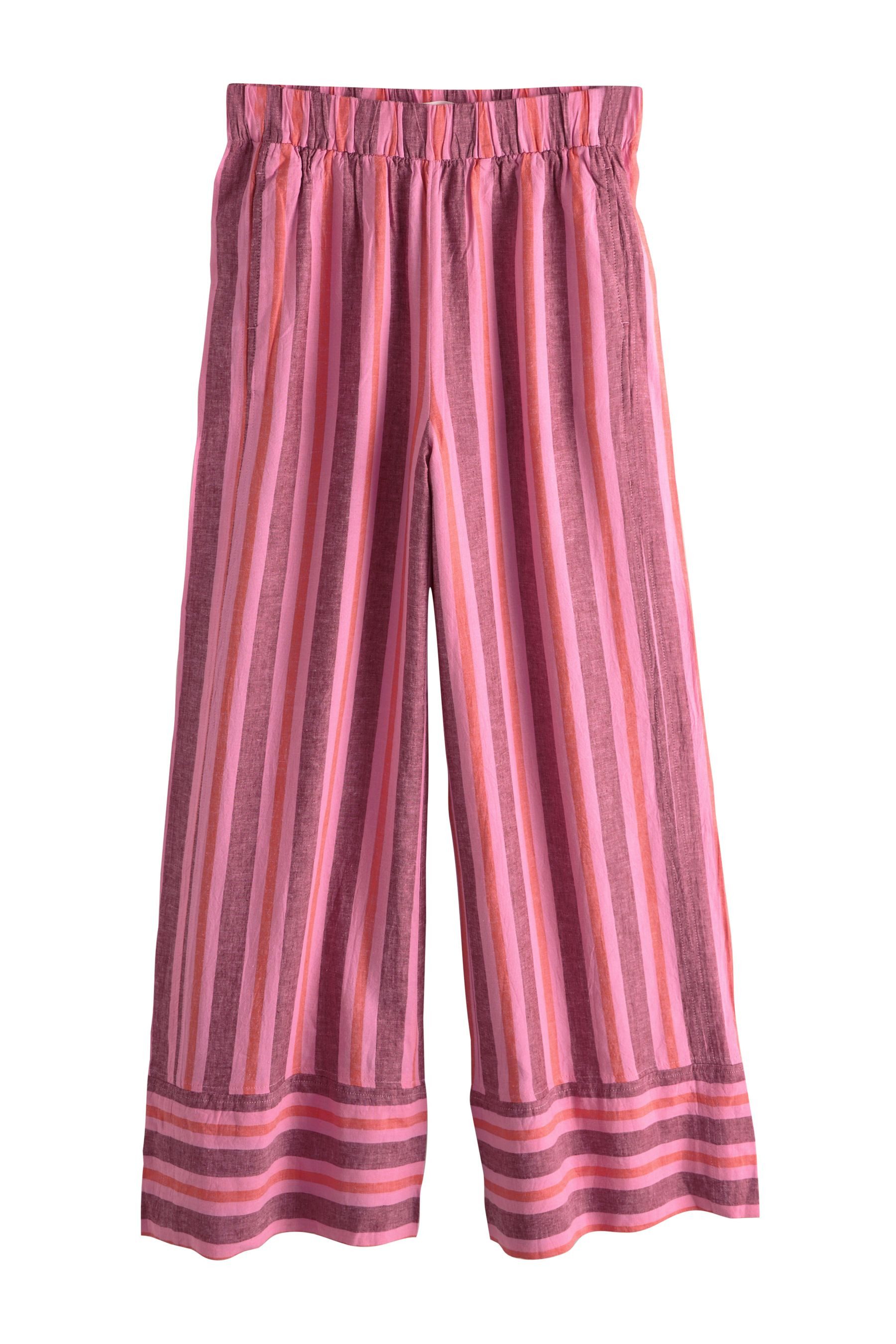 Next Palazzohose Hose aus Leinenmischung mit weitem Bein (1-tlg)