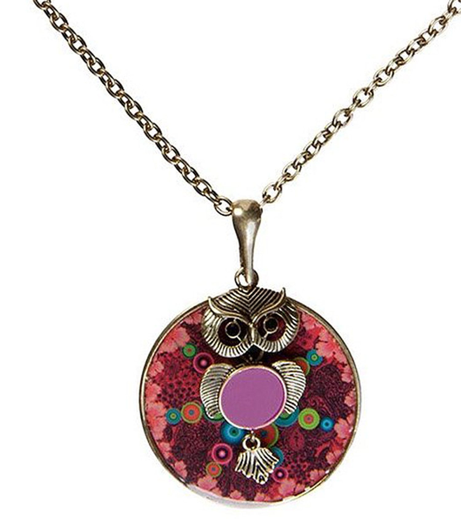 Desigual Kette mit Anhänger Buho, Kette mit Anhänger lang Boho-Touch antik vergoldet