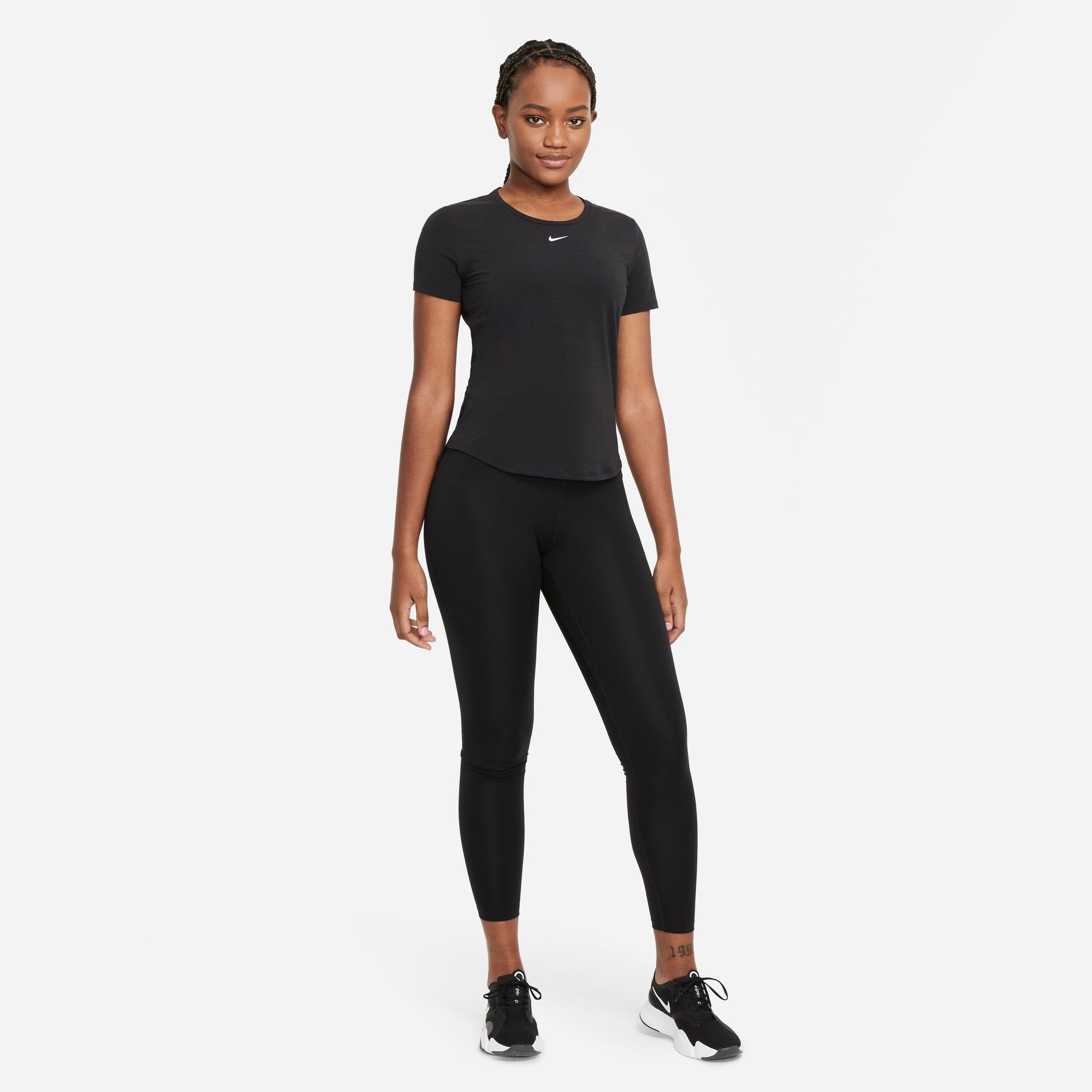 STANDARD DRI-FIT Trainingsshirt LUXE SHORT-SLEEVE WOMEN'S schwarz TOP UV ONE Nike FIT