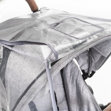 Zamboo Kinderwagen-Regenschutzhülle Universal, Regenschutz Regenverdeck für Buggy & Sportwagen mit Fenster