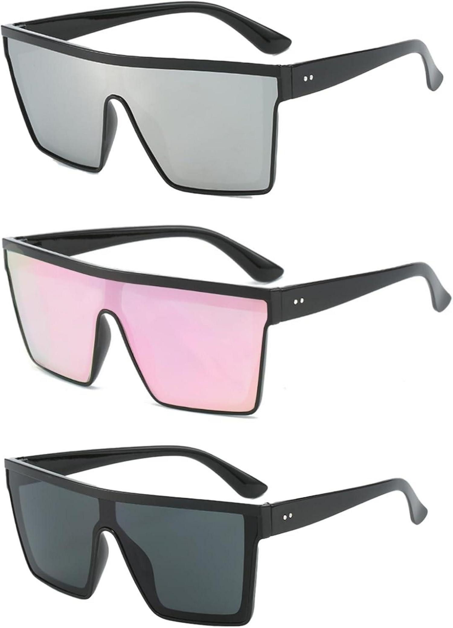 LuxusKollektion Retrosonnenbrille 3er Pack Retro Square günstig online kaufen