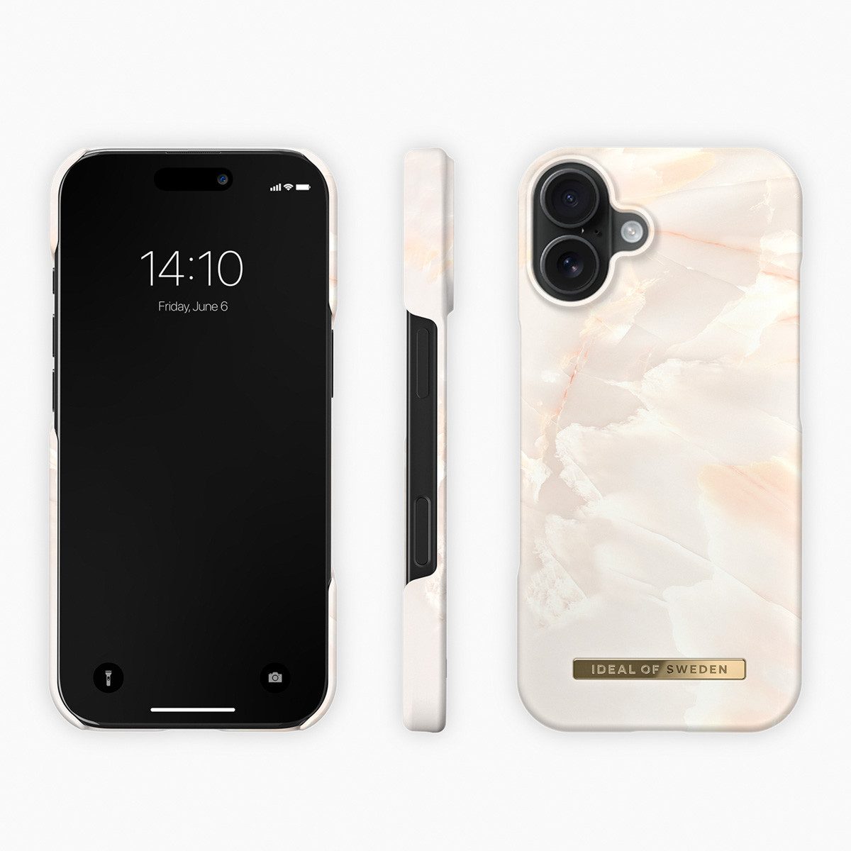 iDeal of Sweden Backcover iDeal of Sweden Fashion Back Case Apple iPhone 17 - Rose Pearl Marble