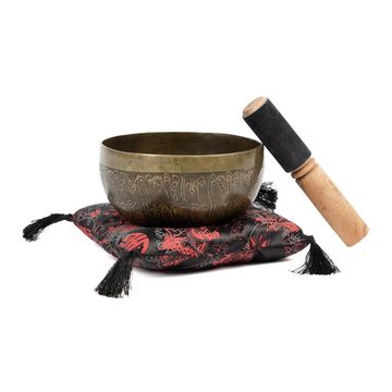 bodhi Beruhigungs- und Entspannungsgerät Tibetische Klangschale „Singing Bowl“, SCHRIFTZEICHEN, ca. 520 g