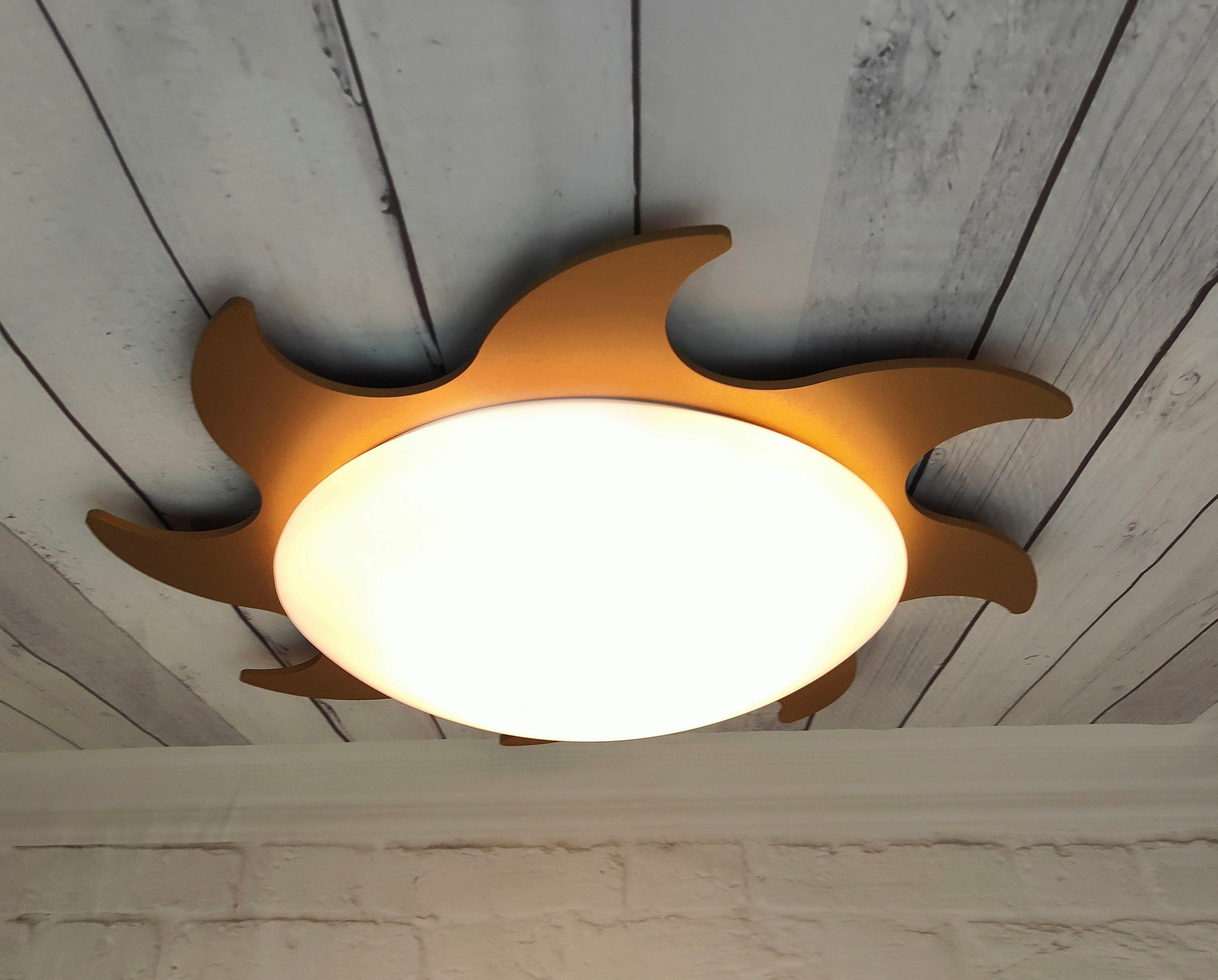 niermann Deckenleuchte Sonne, gold, Kinderlampe, Kinderzimmer, E27 Fassung für einfachen Leuchtmittelwechsel