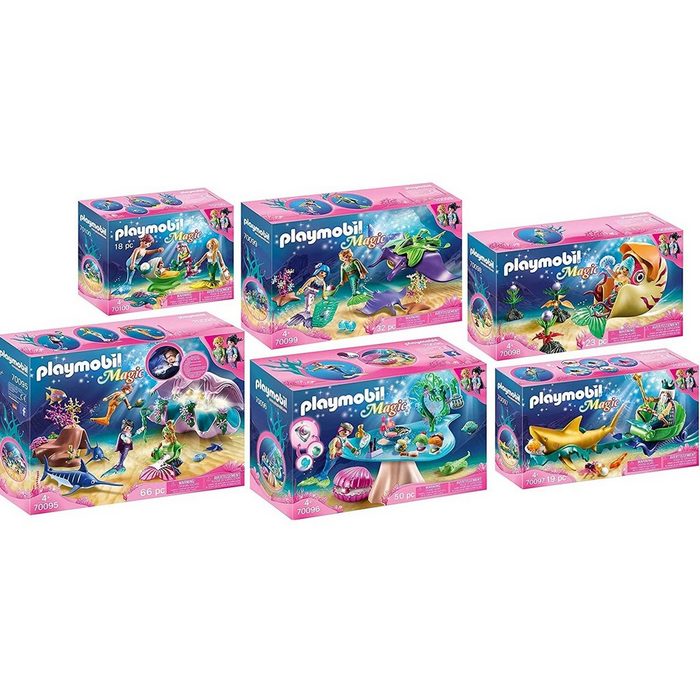 Playmobil® Spielbausteine 70095-6-7-8-9-100 Magic 6er Set Alle Zubehörteile Meerjungfrauen