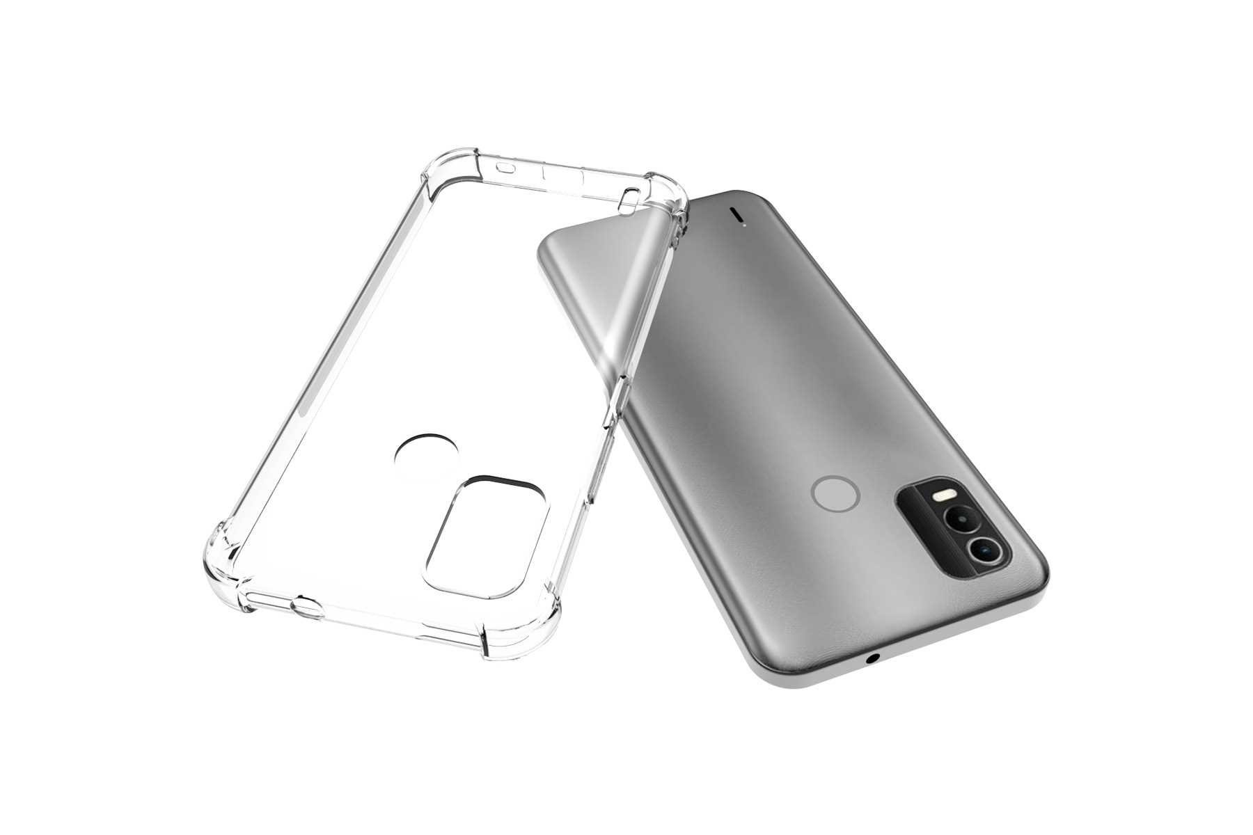 mtb more energy Smartphone-Hülle Clear Armor Case für Nokia C21 Plus (6.52), Transparente TPU Schutzhülle Case Backcover mit Anti-Shock Verstärkung