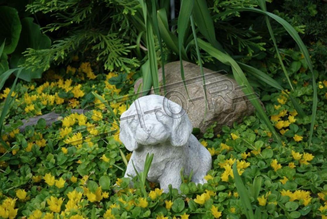 (JVmoebel) Deko Dekoration Skulptur Garten Terrasse Statue Figur Hund Figuren JVmoebel Stein