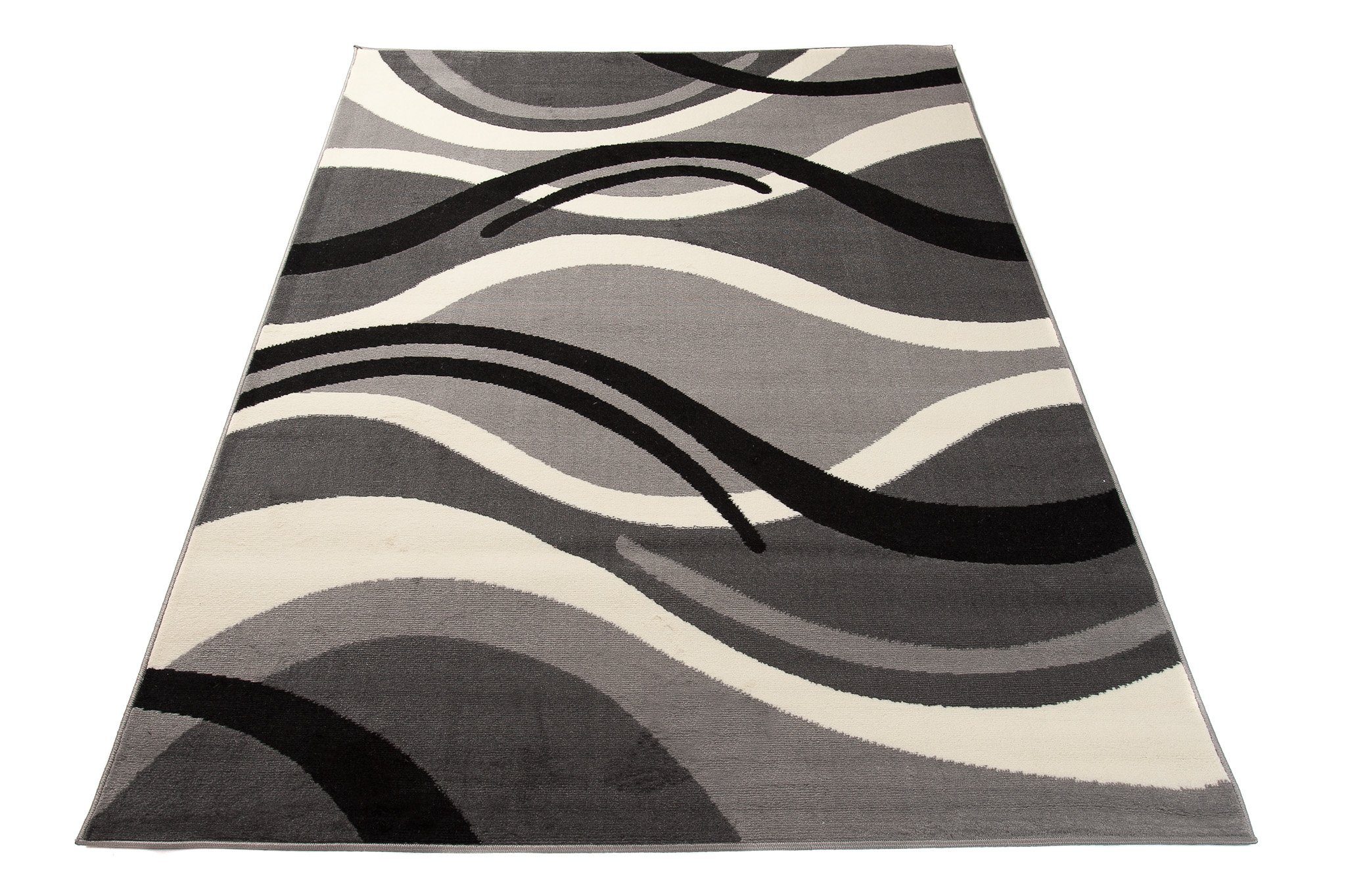 Mazovia Designteppich Modern Teppich Kurzflor Wohnzimmerteppich Robust und pflegeleicht GRAU, 250 x 300 cm, Fußbodenheizung,Allergiker geeignet,Farbecht,Pflegeleicht,Geometrisch