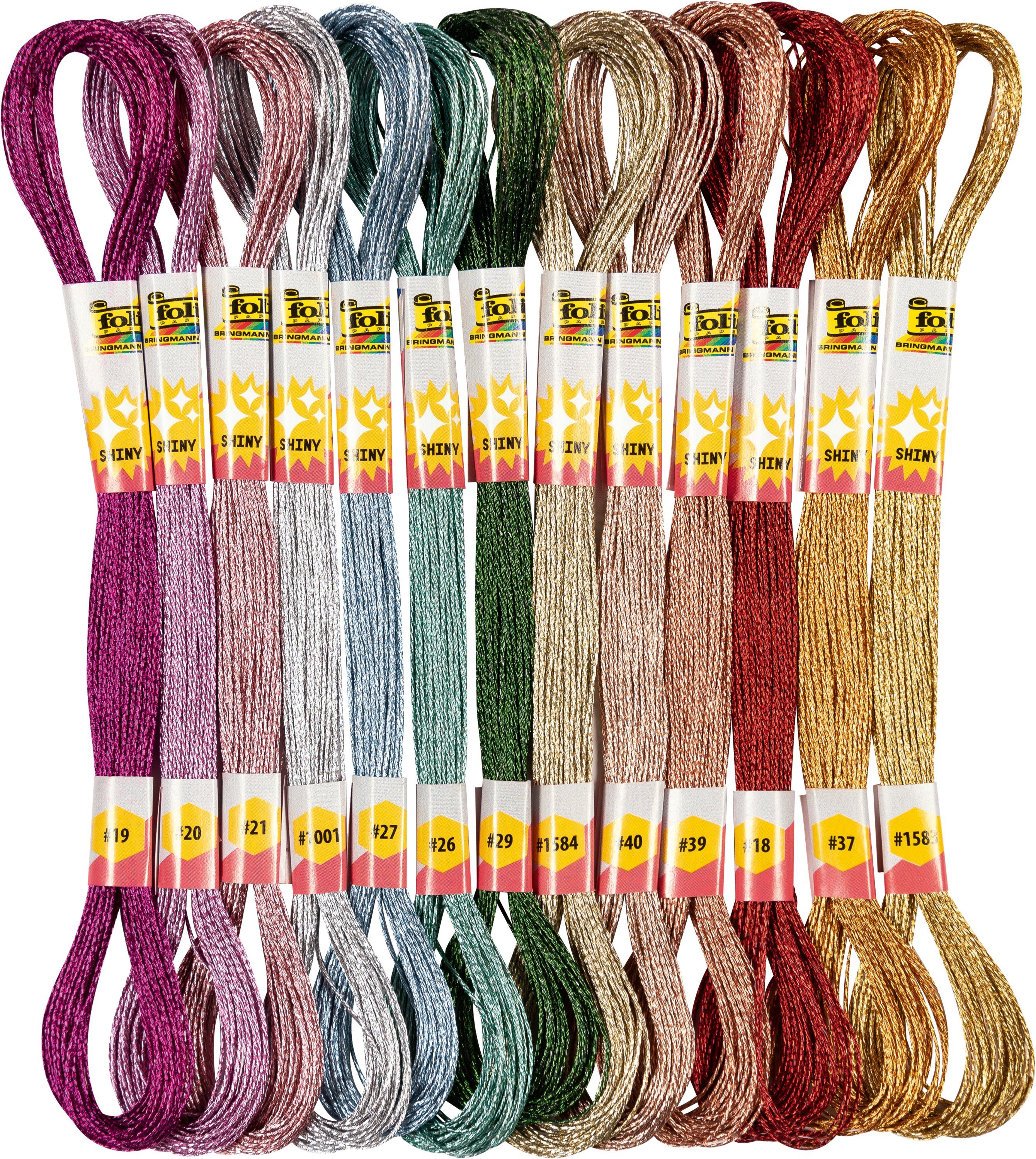 Folia Mettalic Stickgarn, 26 Stück