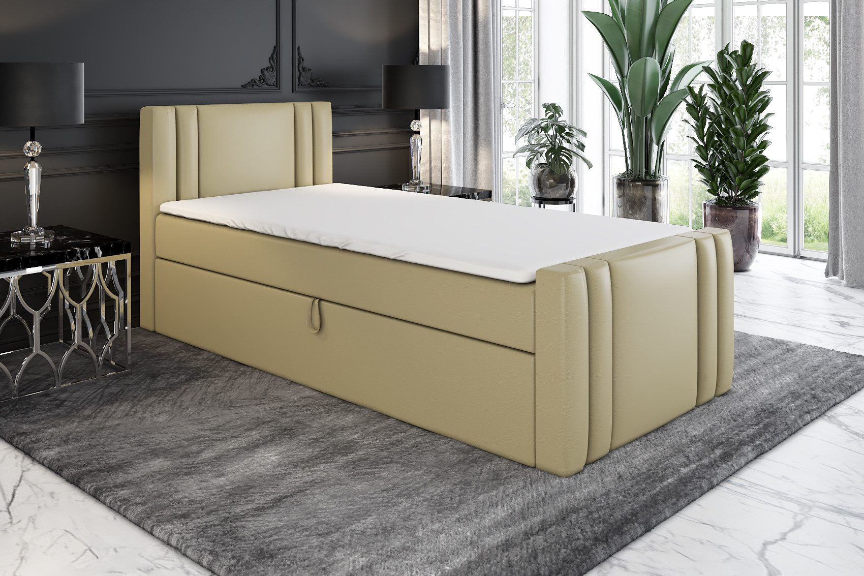 A&J MöbelLand GmbH Boxspringbett Einzelbett KLAUS günstig online kaufen