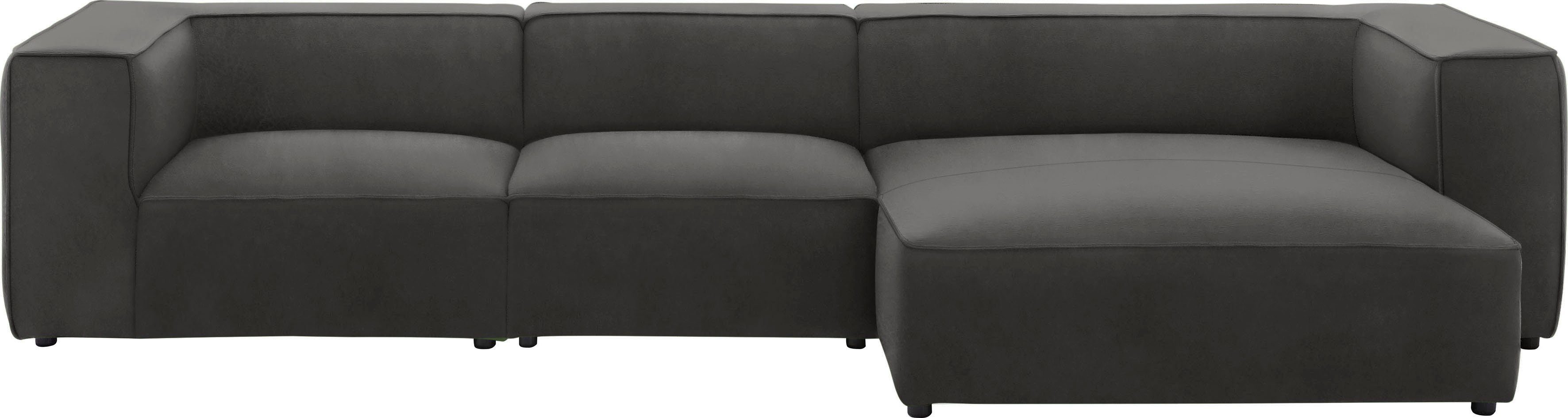 W.SCHILLIG Ecksofa around-the-block, mit eleganter Biese, mit Federkern, Breite 341 cm