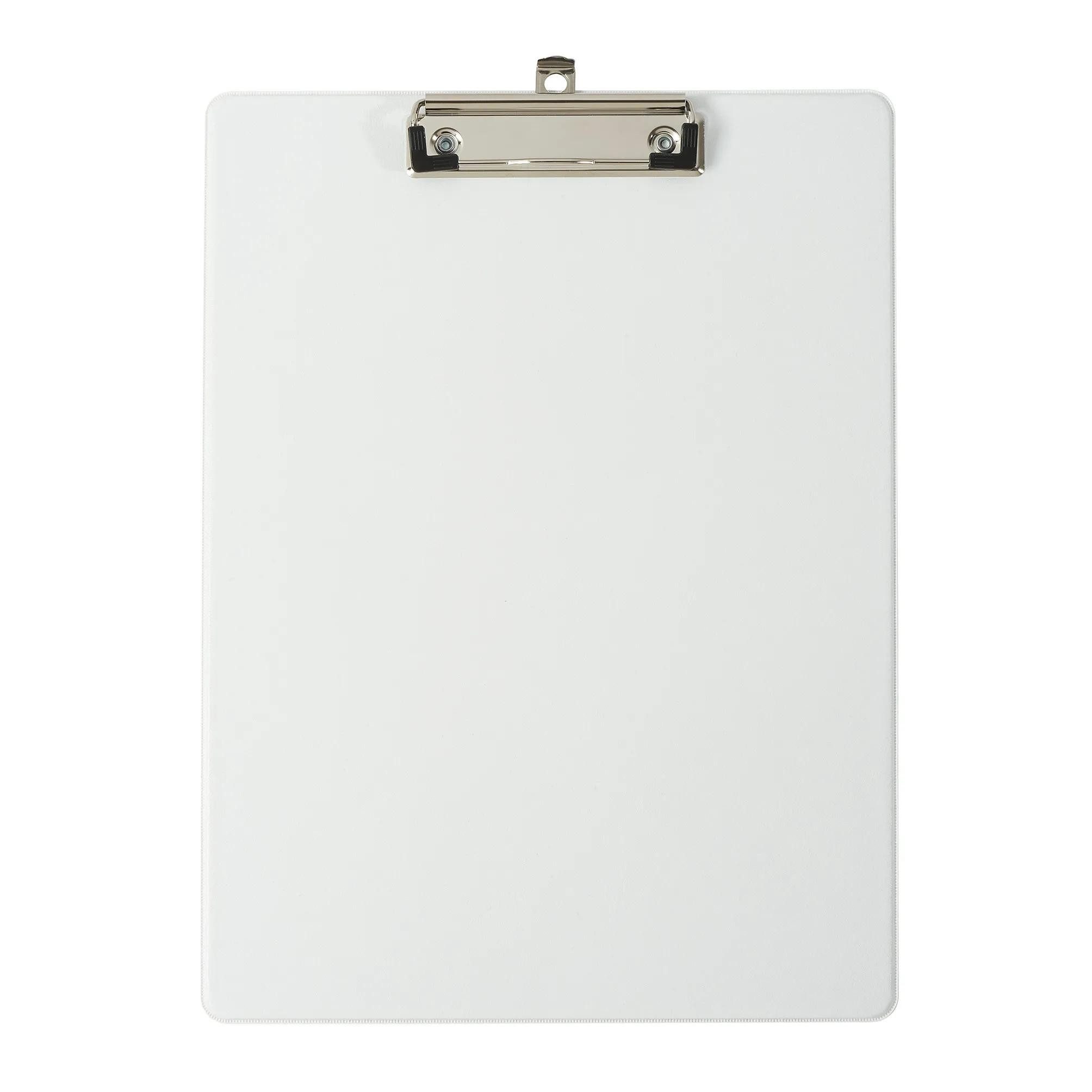 Klemmtafel 10x Klemmbrett mit Hülle - Format 23x32cm für A4 - Weiß - 19296E