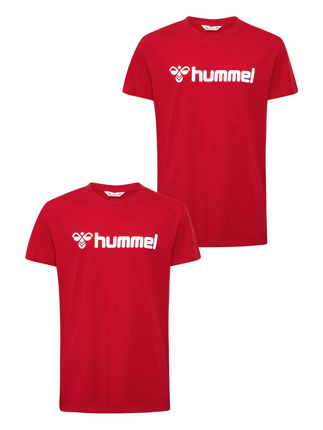 T-Shirt 2er-SET Mit Logo Print und Rundhals
