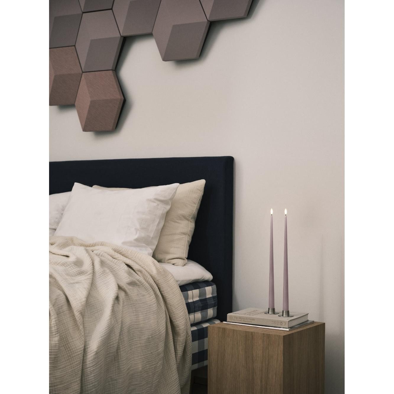 ester & erik LED-Kerze LED Spitzkerze Taper Candle Soft Rose (40cm) (2-teilig)