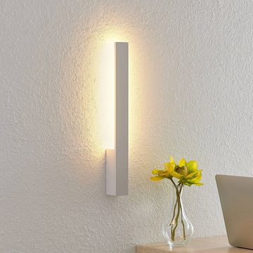 Arcchio LED Wandleuchte Ivano, dimmbar, LED-Leuchtmittel fest verbaut, warmweiß, Modern, Aluminium, weiß, 1 flammig, inkl. Leuchtmittel, Wandstrahler