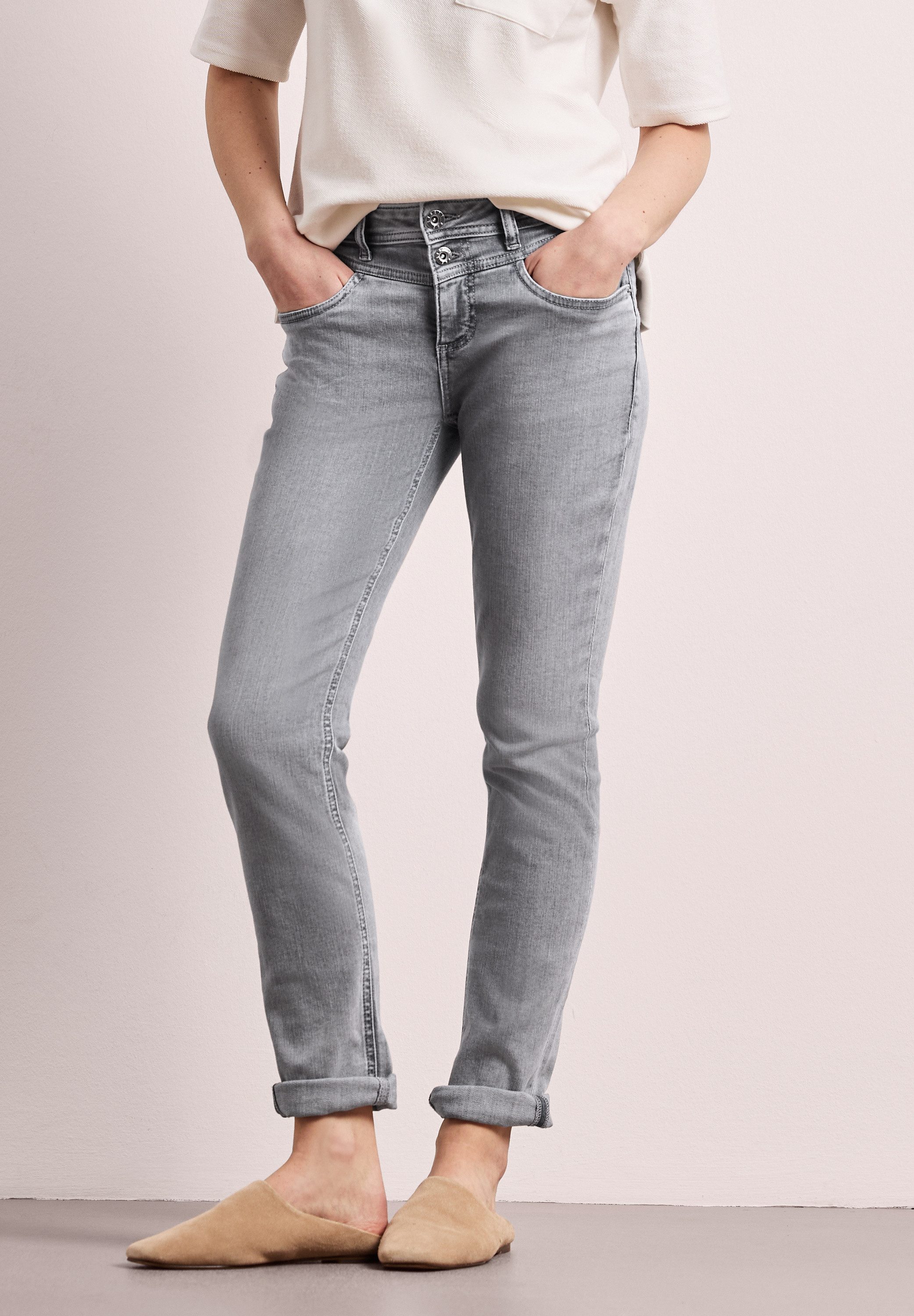 STREET ONE Comfort-fit-Jeans Middle Waist
