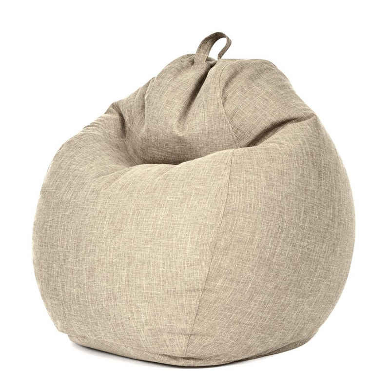 Green Bean Sitzsack Home Linen (Indoor Riesensitzsack mit EPS-Perlen Füllung -, Kuschelig Weich Waschbar), Sitzkissen Lounge Chair