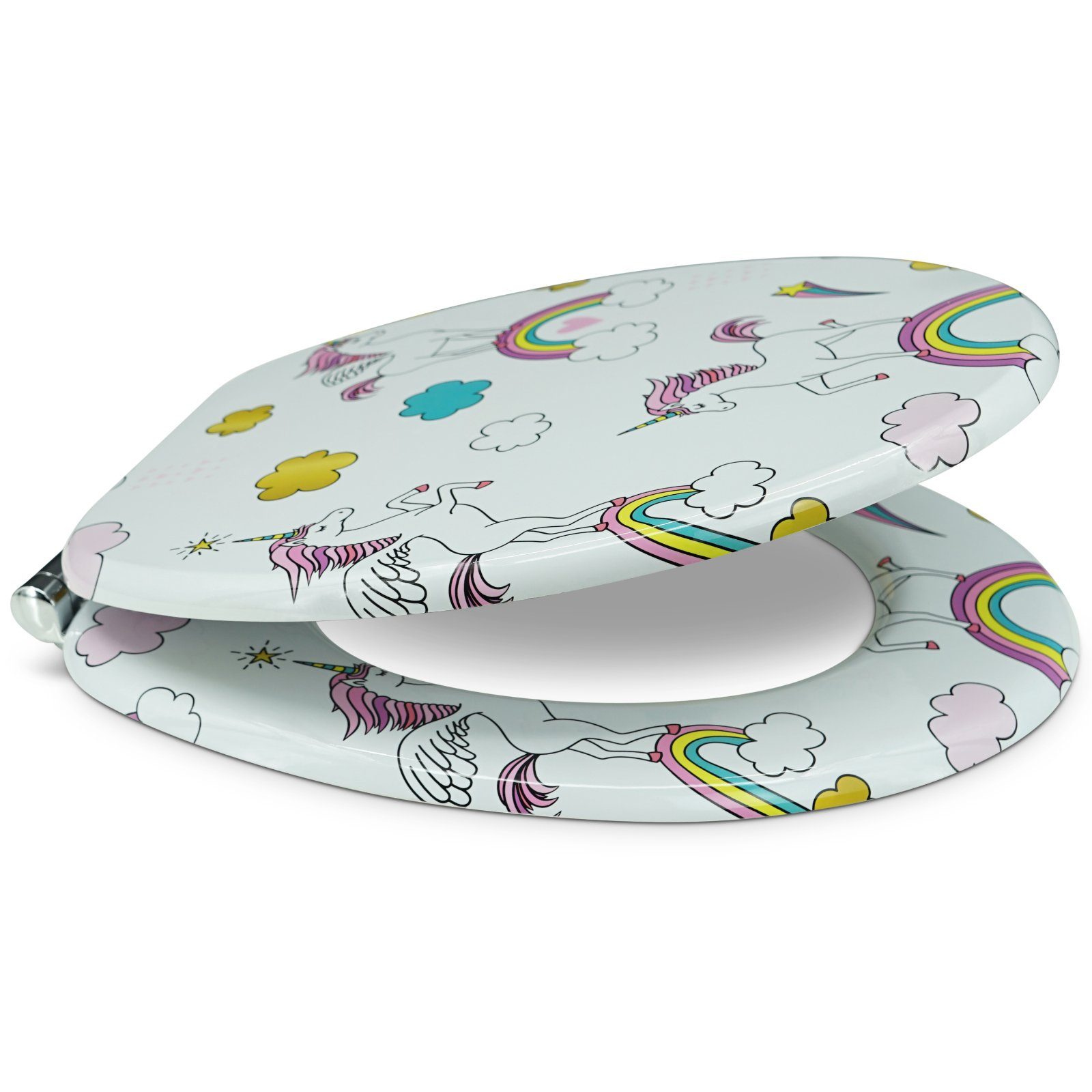 Sanfino WC-Sitz „Unicorns“ hochwertiger Toilettendeckel mit günstig online kaufen