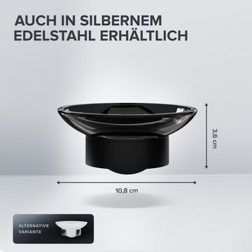 ovimar Seifenschale Nederlandsoya, Breite: 3.60 cm, 1-St., aus Edelstahl in Schwarz zur Zum Kleben