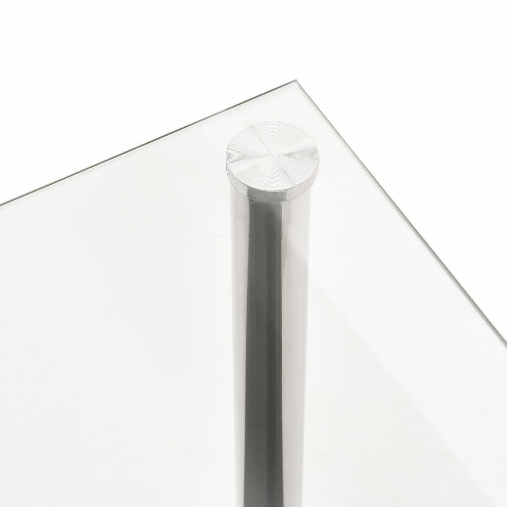 | 110x43x60 Hartglas Couchtisch cm Transparent Transparent vidaXL Couchtisch (1-St) Transparent