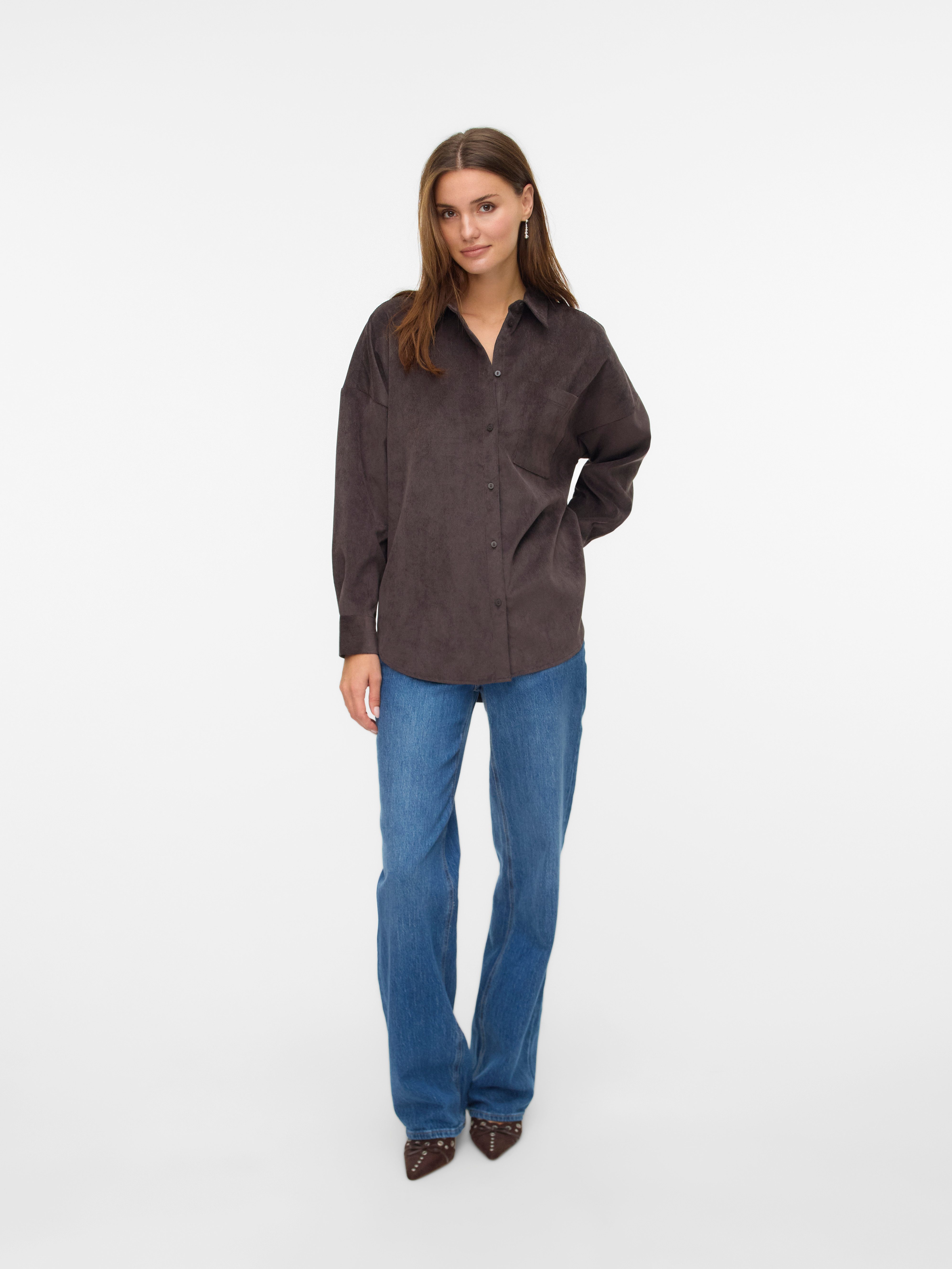 Vero Moda Hemdbluse VMSANNE COURDEROY LS SHIRT WVN GA NOOS – Bild 4 von 5
