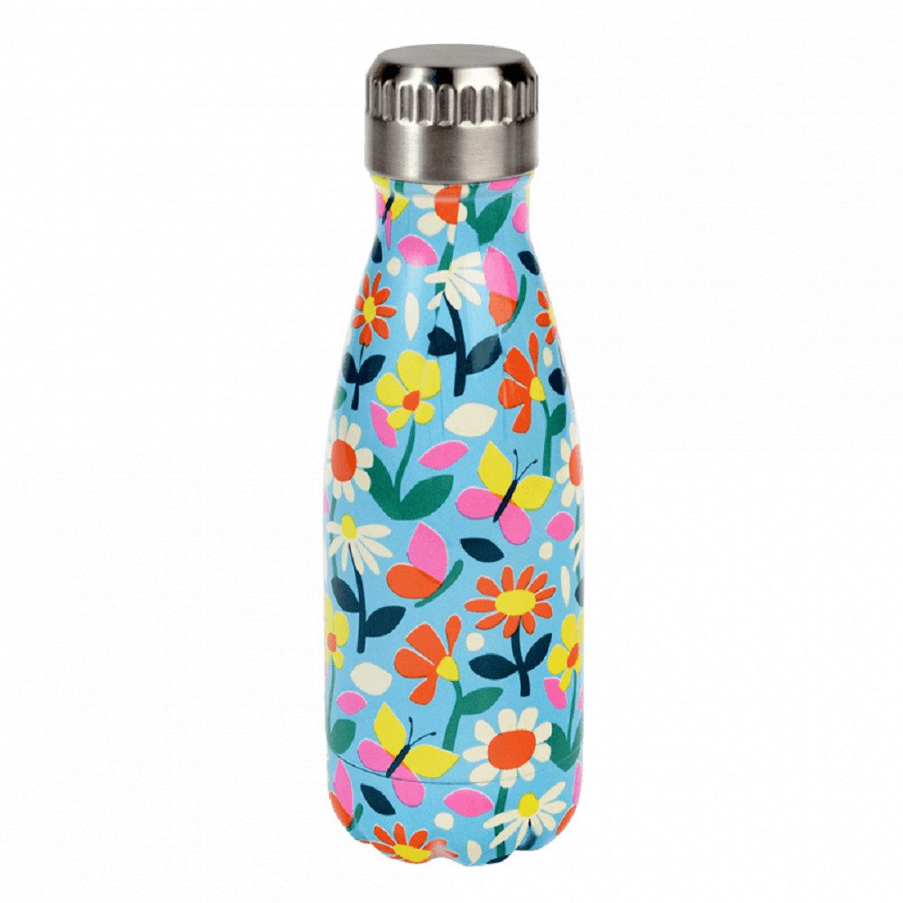 Rex London Isolierflasche Edelstahl Wasserflasche mit Motiv, für 260ml, ca. Ø 6,5 x 20 cm