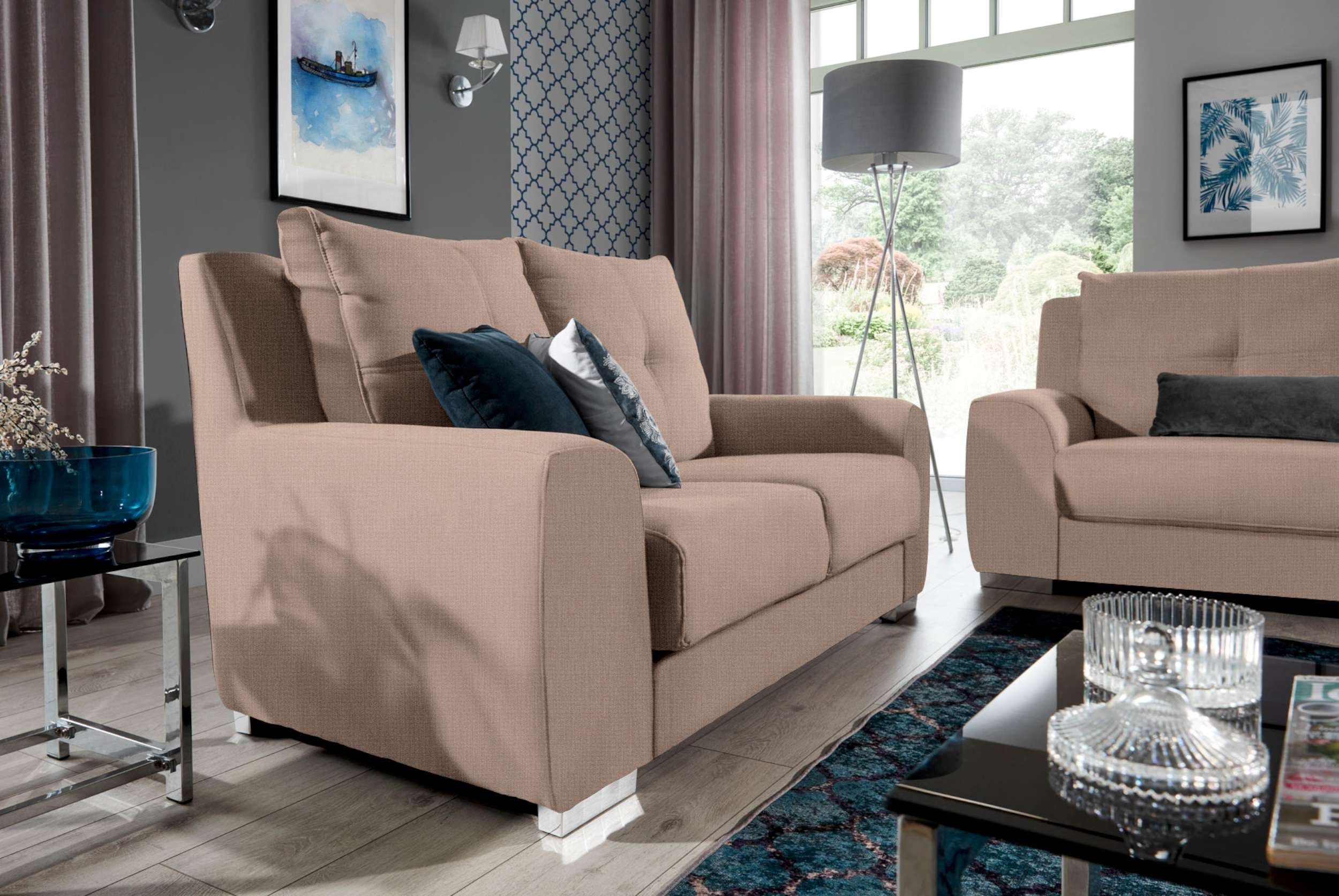 2x2-Sitzer im bestehend stellbar Raum Sofa, Modern mit aus Relaxfunktion, Stylefy (2-tlg), Polstergarnitur frei Couchgarnitur), Design, (Set Bastia,