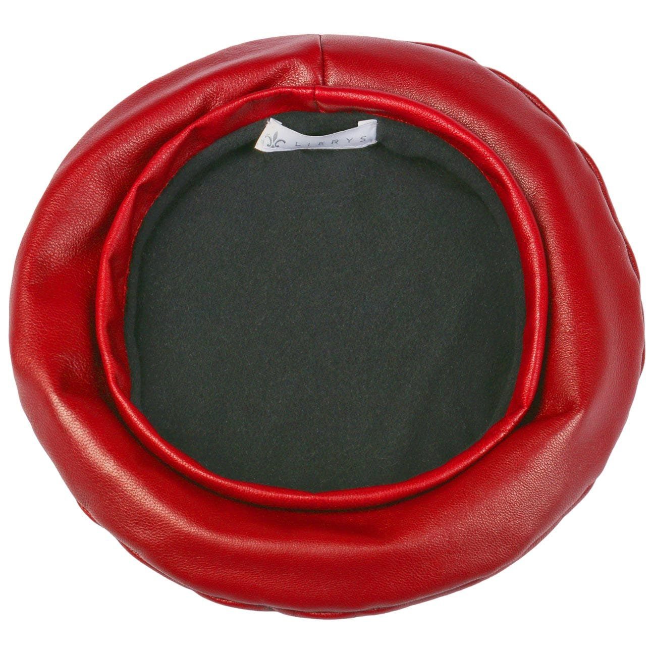 Lierys Baskenmütze Winterbaske Italy mit rot in Made (1-St) Futter