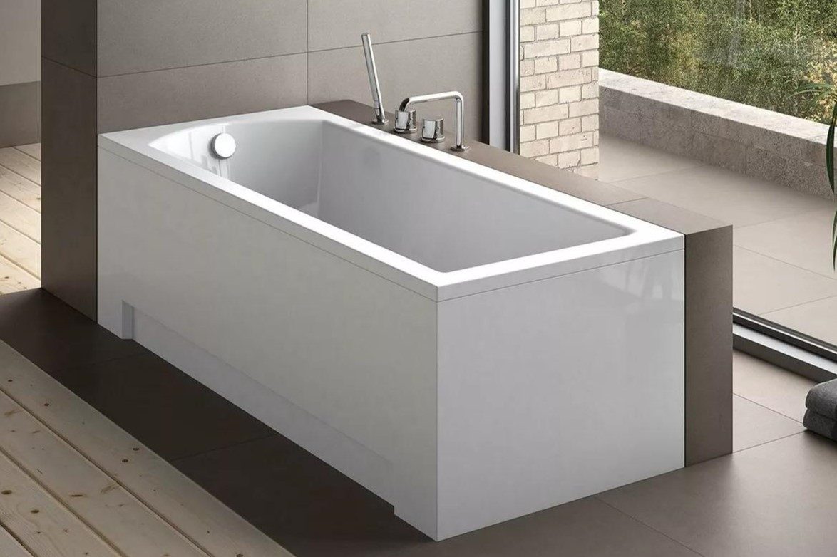 Xlmoebel Badewanne Eckbadewanne in Weiß mit eleganter Formgebung, (1-tlg), Hergestellt in Europa