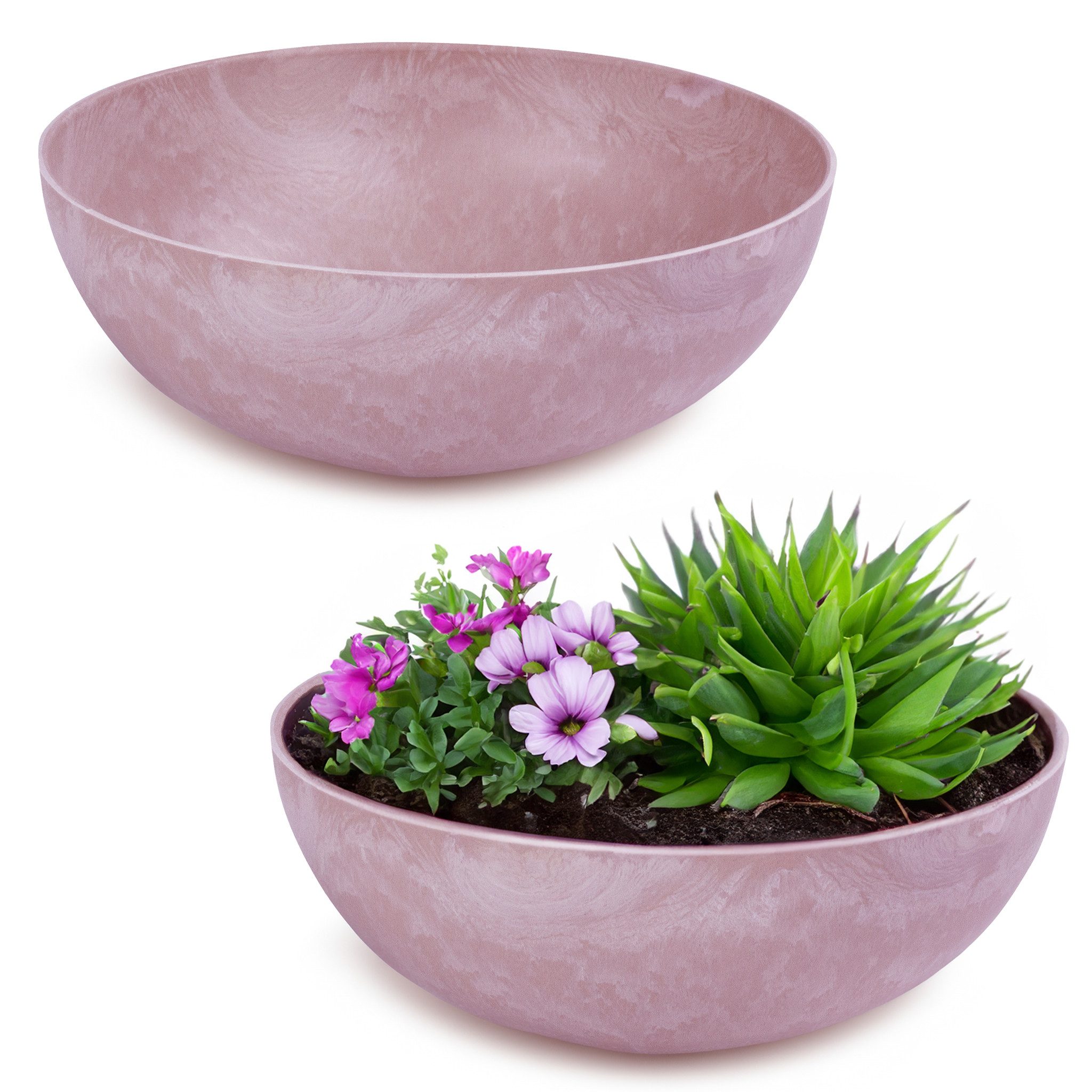 matches21 HOME & HOBBY Blumentopf Runde günstig online kaufen