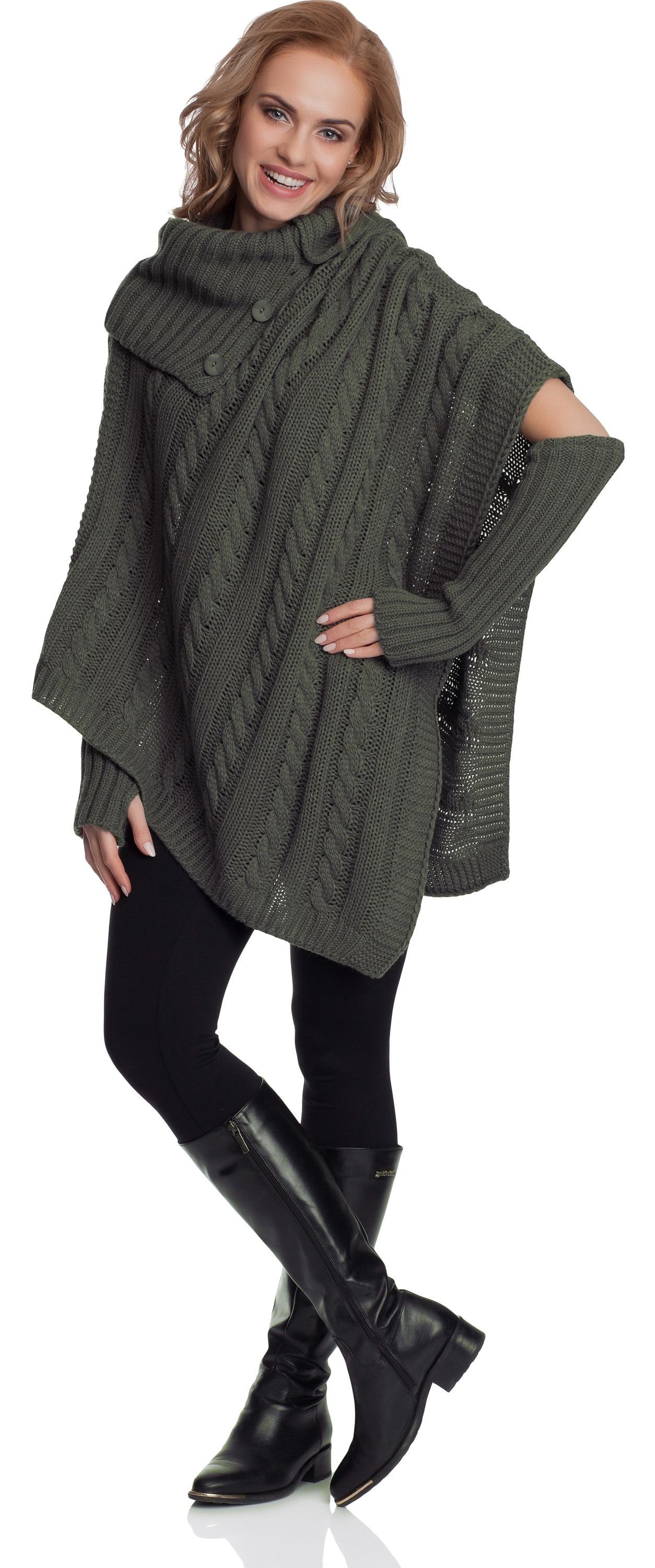 Merry Style Strickponcho Damen Poncho N4293 günstig online kaufen