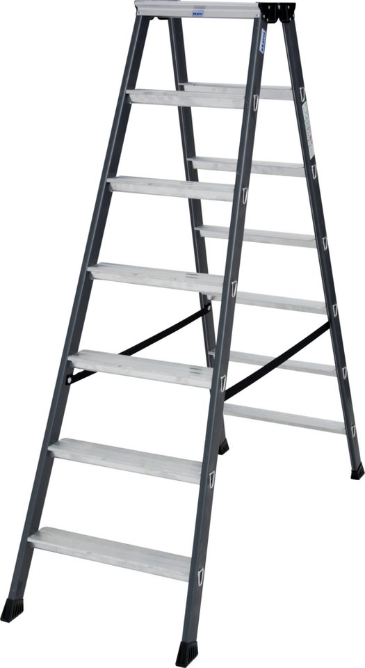 Thumbnail - KRAUSE Doppelleiter SePro D, Alu eloxiert, 2x7 Stufen, Arbeitshöe ca. 306 cm