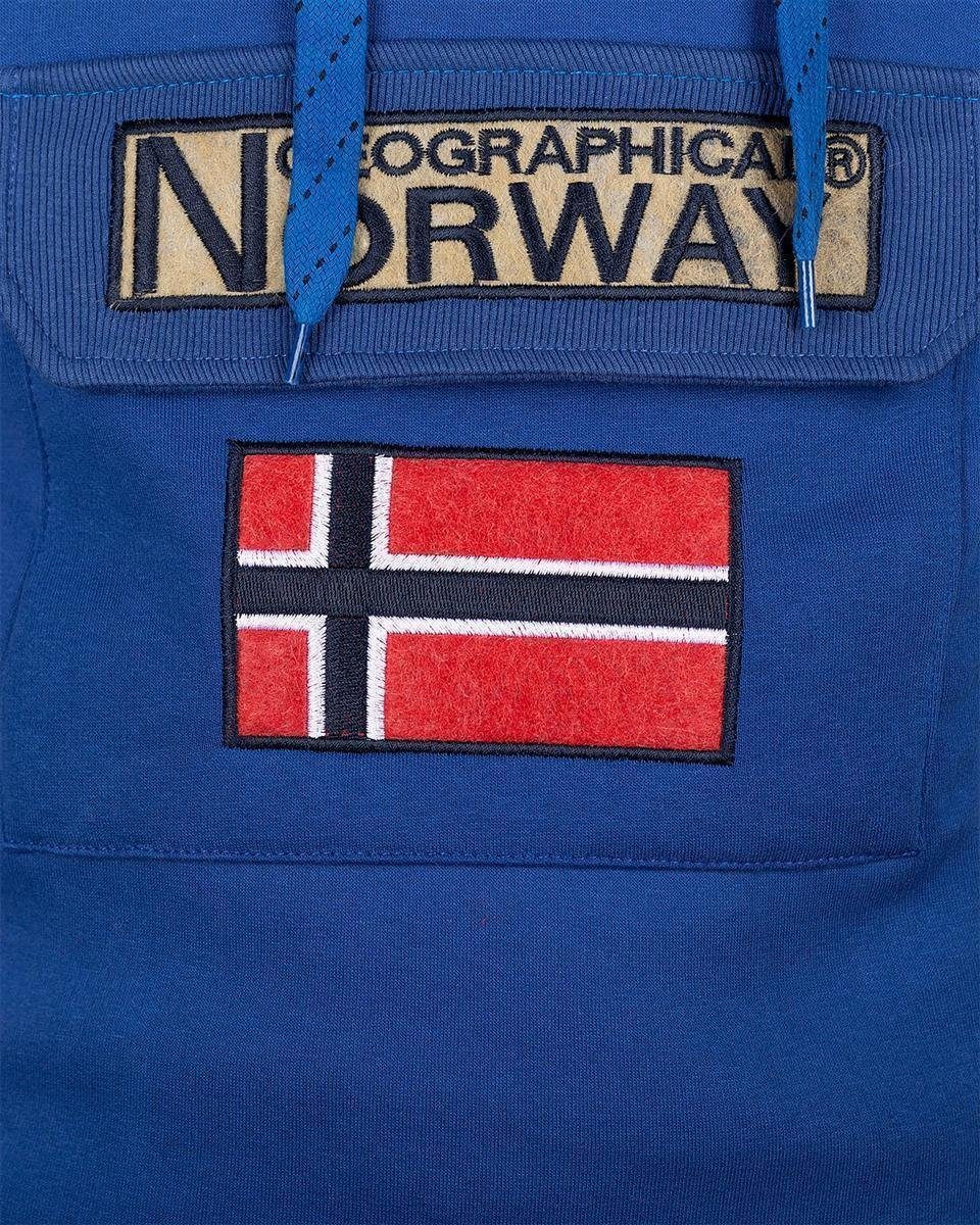 Geographical Norway Kapuzenpullover Herren Regular Fit Hoodie bagymclass men mit Norwegen Fahne als Emblem
