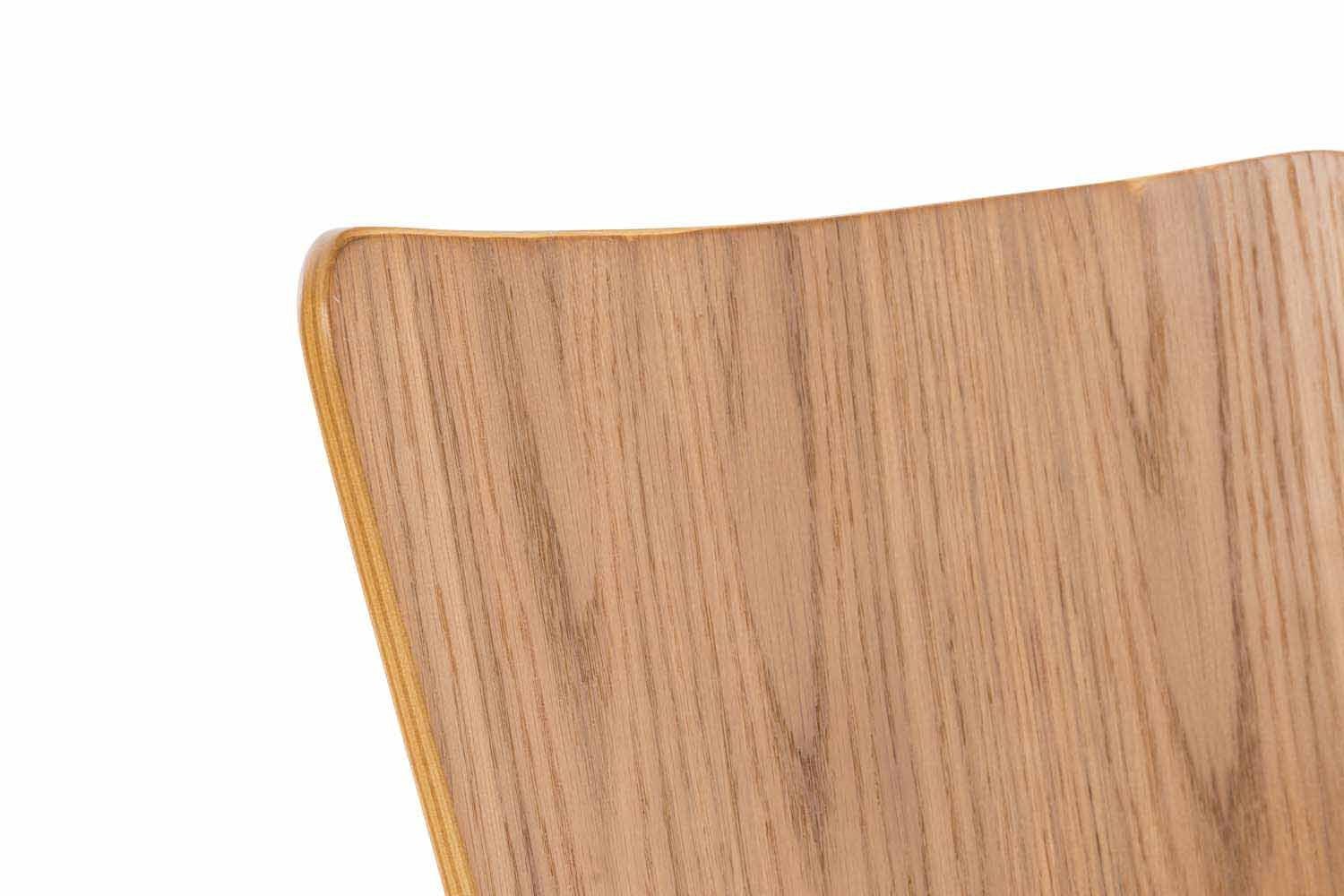 Besucherstuhl eiche Holzsitz Metall, geformter Aaron, CLP ergonomisch