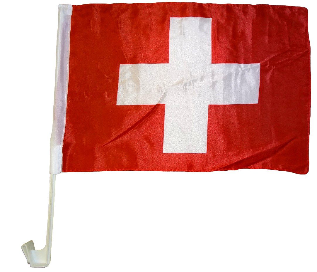 trends4cents Flagge Autoflagge 30 x 40 cm Auto Flagge Fahne Autofahne Fensterflagge (Schweiz), Autofahne | Fahnen