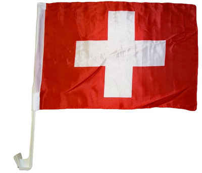 trends4cents Flagge Autoflagge 30 x 40 cm Auto Flagge Fahne Autofahne Fensterflagge (Schweiz), Autofahne