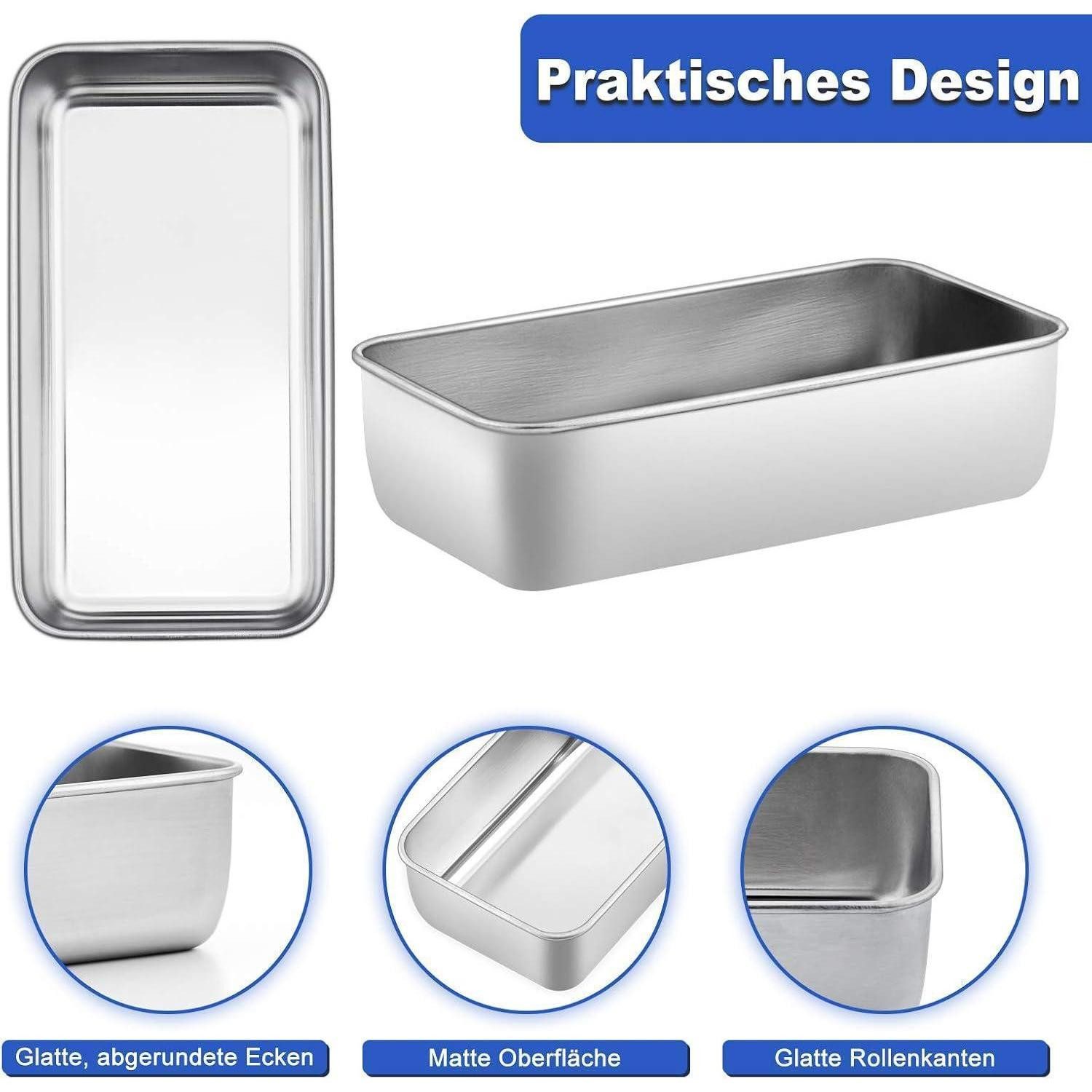 LuxusKollektion Kastenform Brotbackform Edelstahl 23,5x12,6x6cm Brot Kuchen Toast 1 Stück – Bild 3 von 5