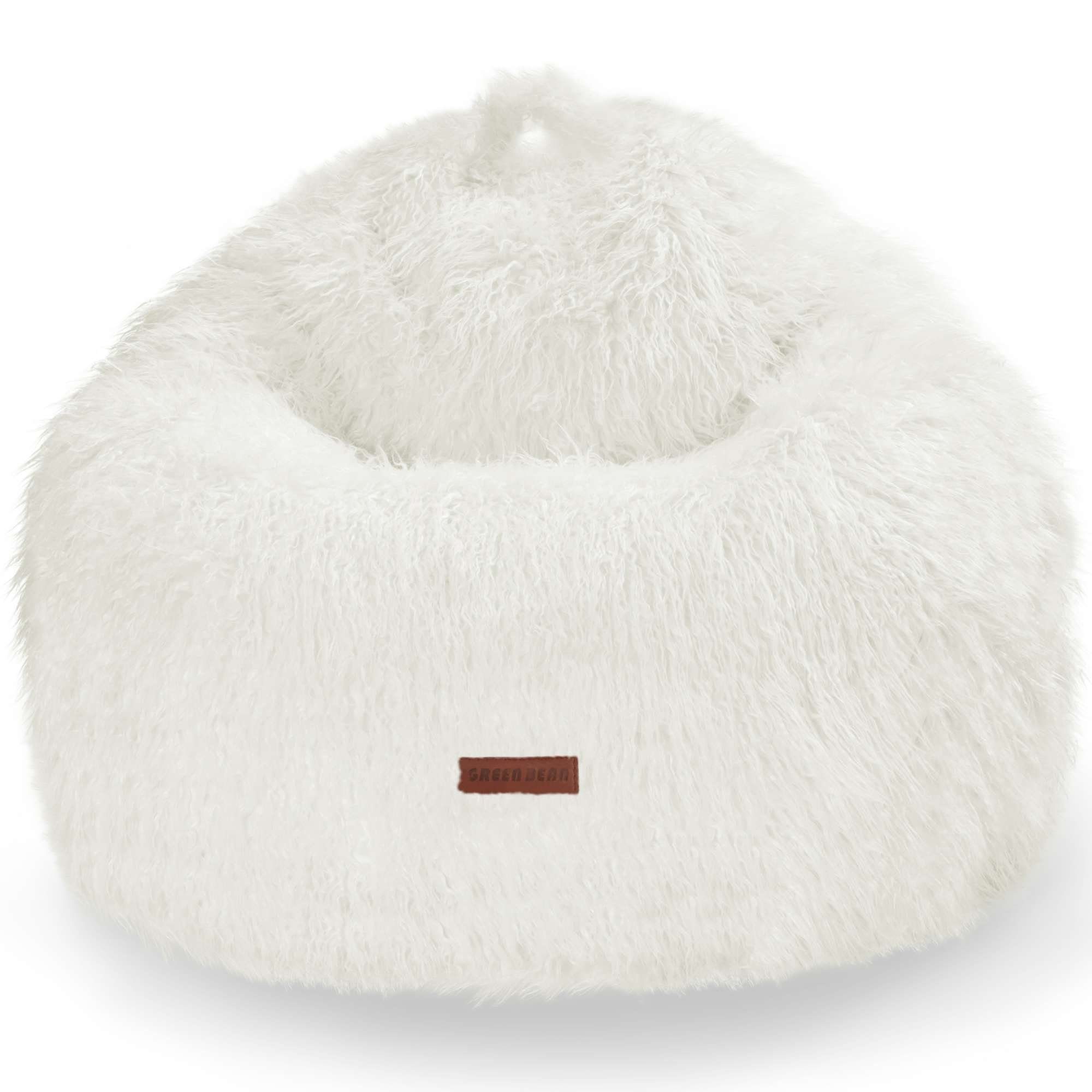 Green Bean Sitzsack Sitzsack Fell Scoop mit Lehne 90x110cm (in 3 Farben, Indoor Bean Bag Bodenkissen), Bean Bag Sitzkissen Sitzpuff Sitzsessel Bodenkissen Lounge