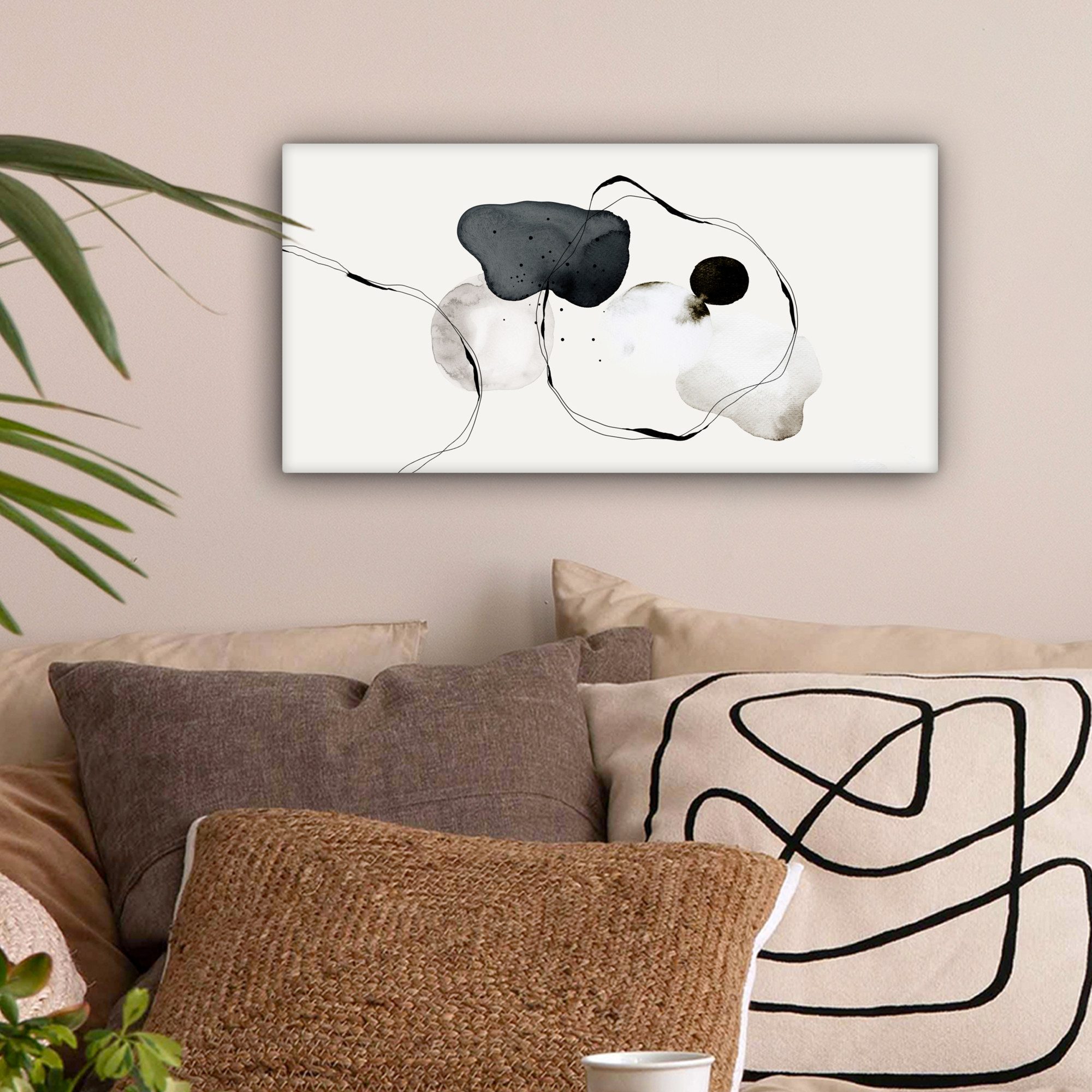 OneMillionCanvasses® Leinwandbild Panorama Abstrakt - Malerei günstig online kaufen
