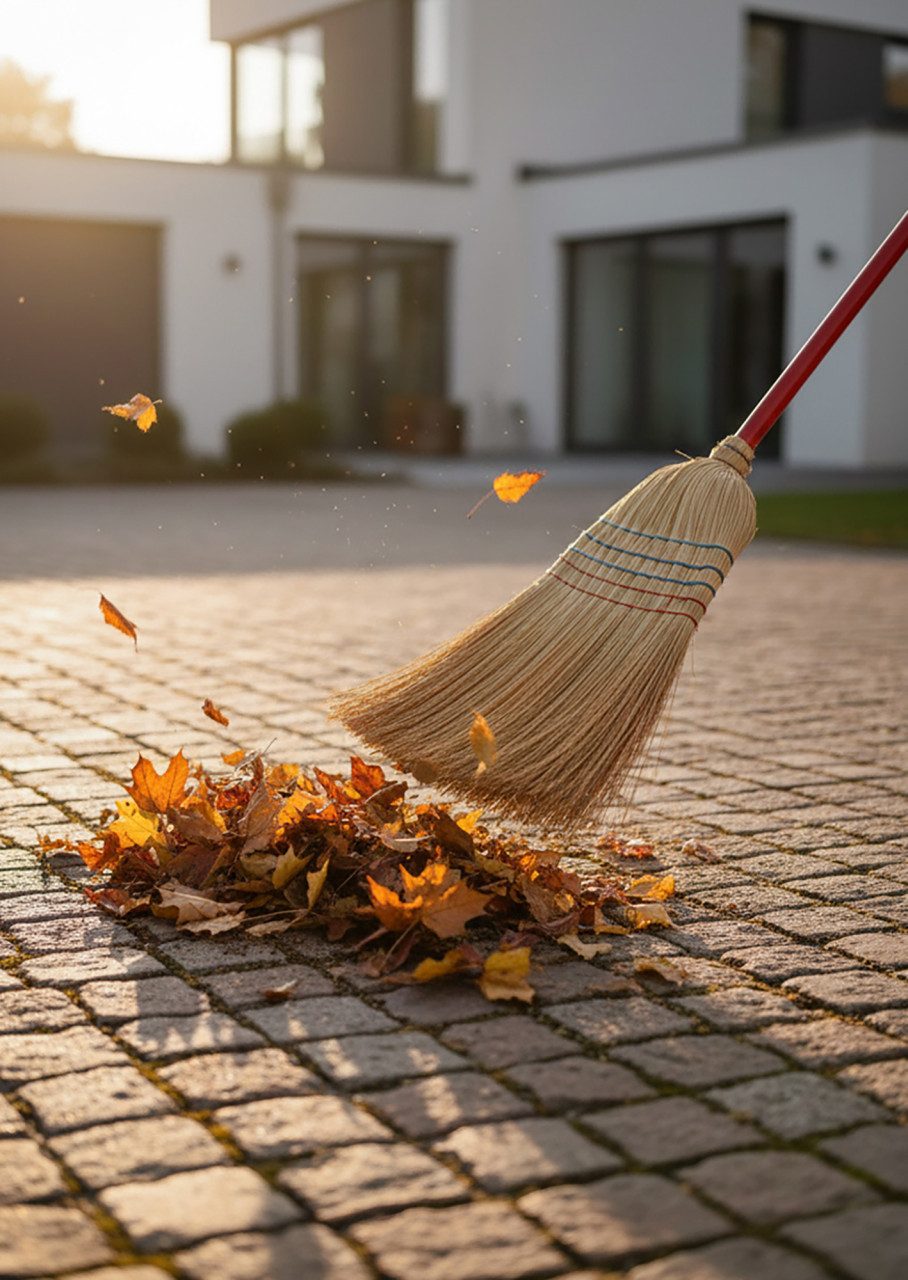 Peggy Perfect Laubbesen Peggy Perfect Reisstrohbesen 5-Naht mit Stiel 130