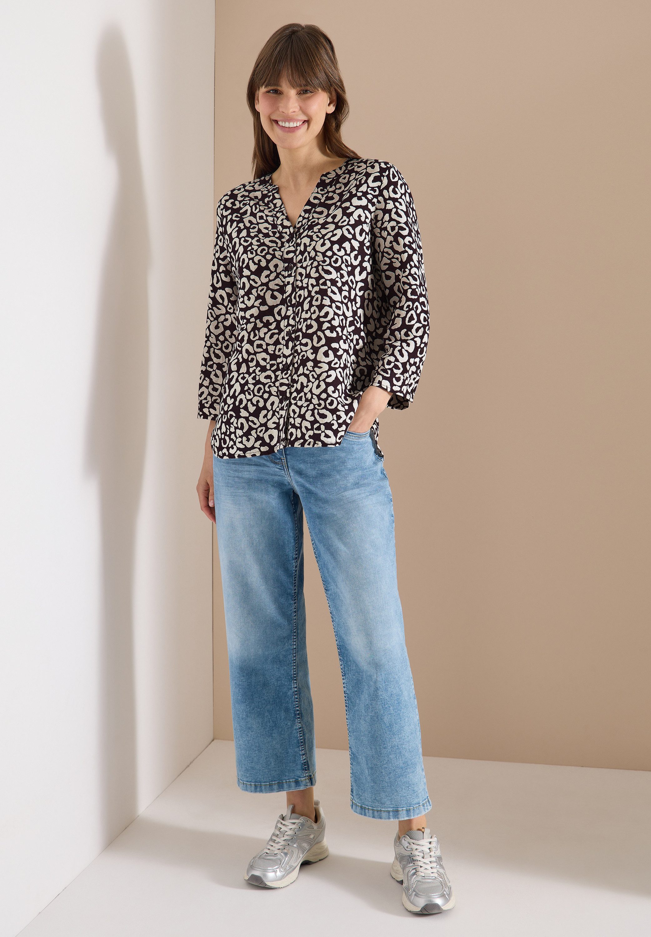 CECIL Longbluse mit Knopfleiste