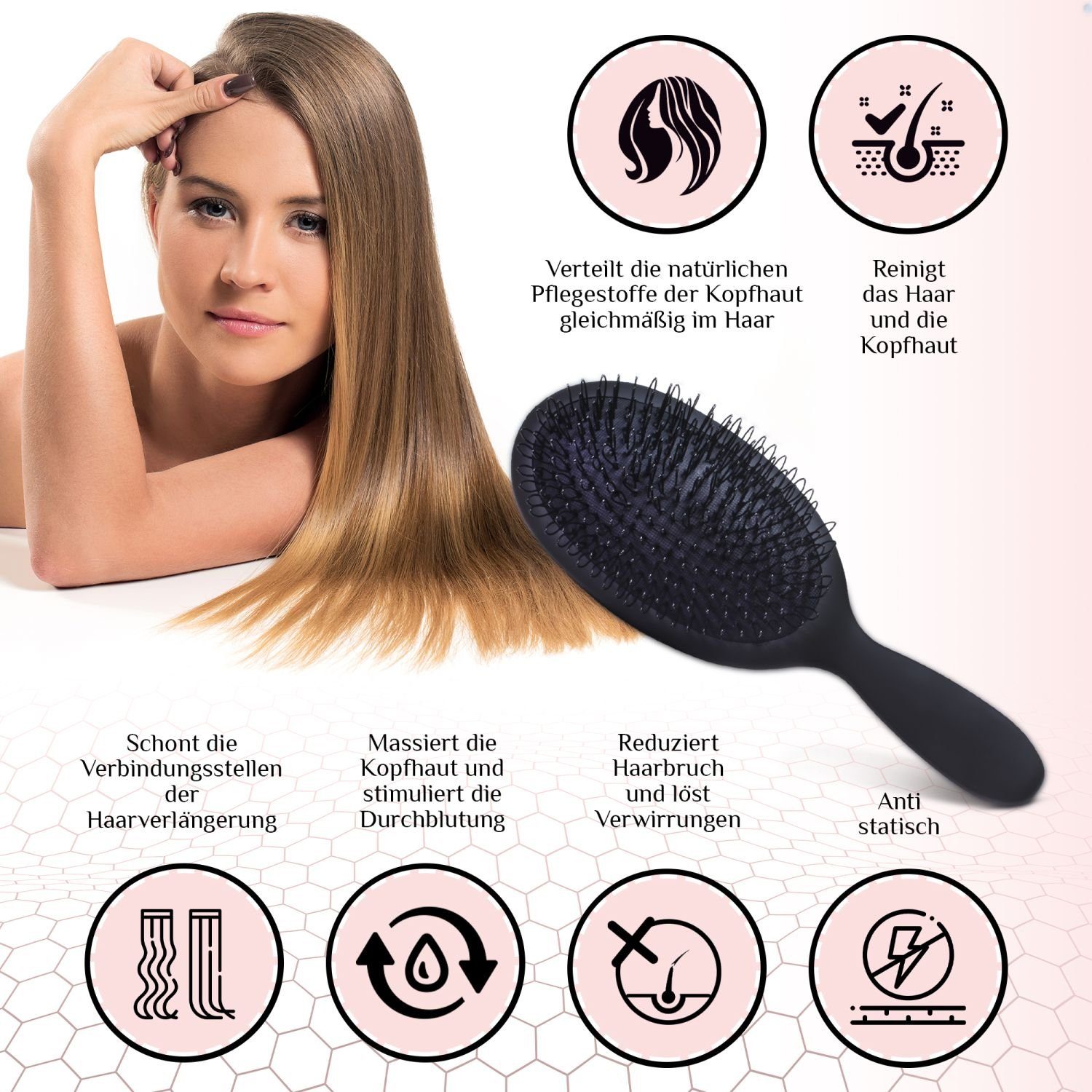 hair2heart Haarentwirrbürste Extensions Bürste für Haarverlängerungen Loops mit