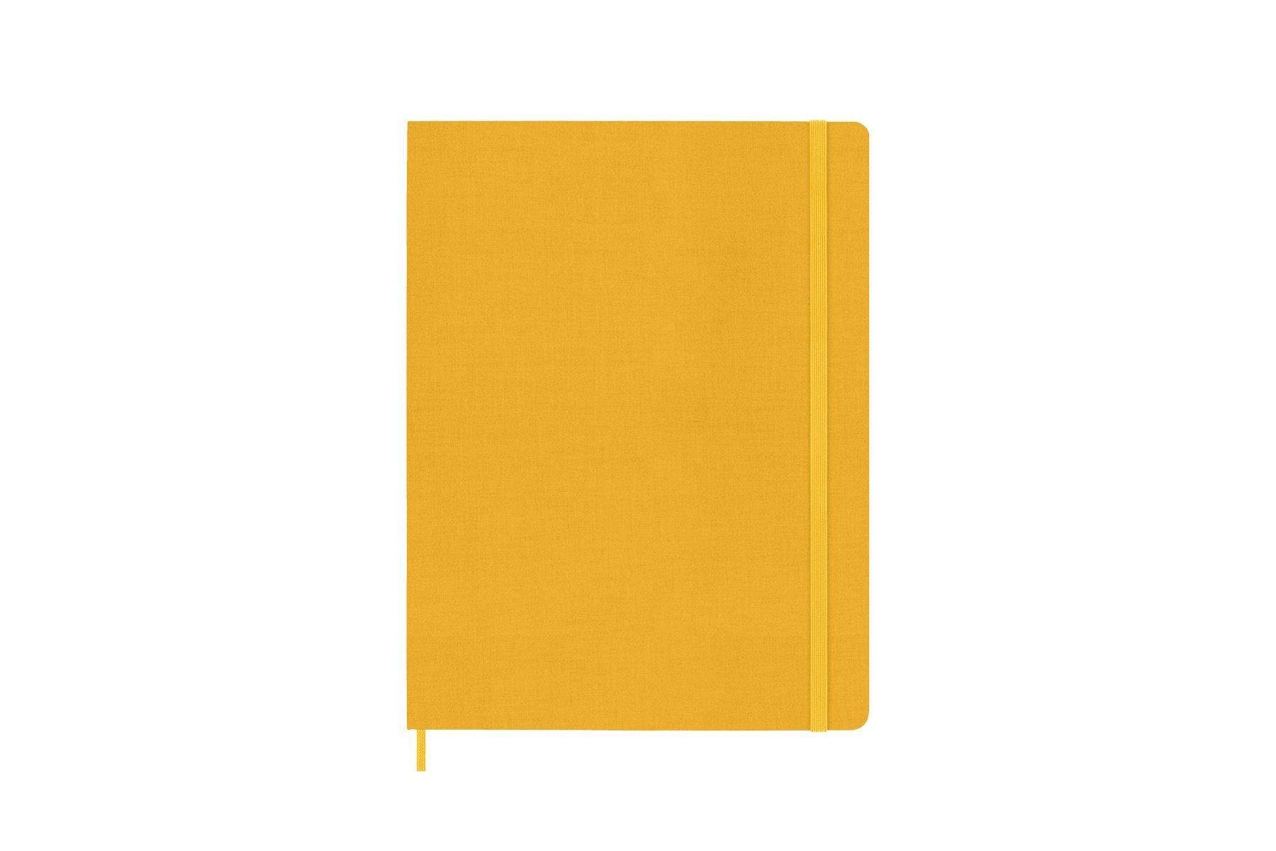 MOLESKINE Notizbuch Moleskine - Liniert, Notizbuch Color, XL, Stoffeinband, Orangegelb