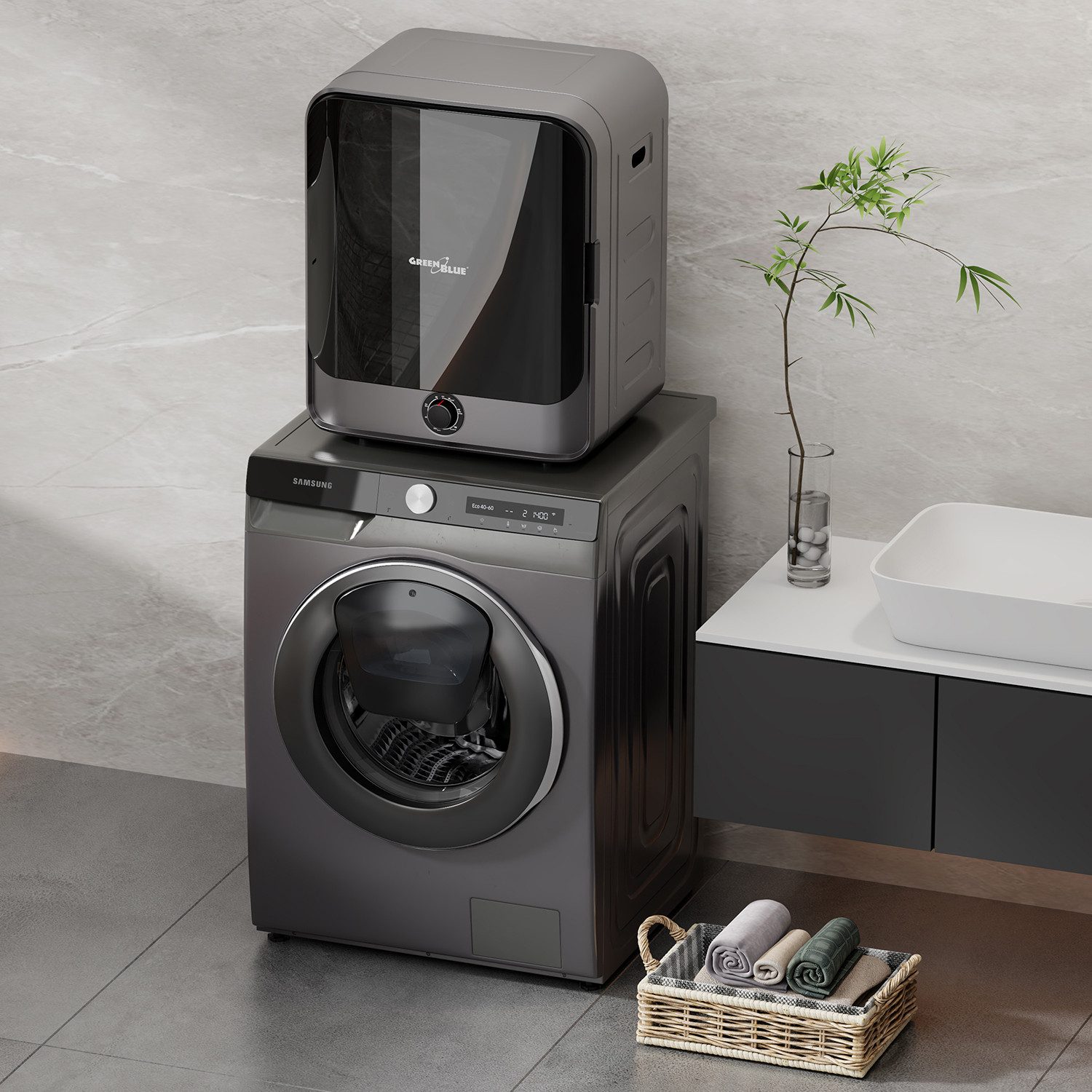 GreenBlue Elektrischer Wäschetrockner GB415 Belüfteter Wäschetrockner, Füllmenge 3kg