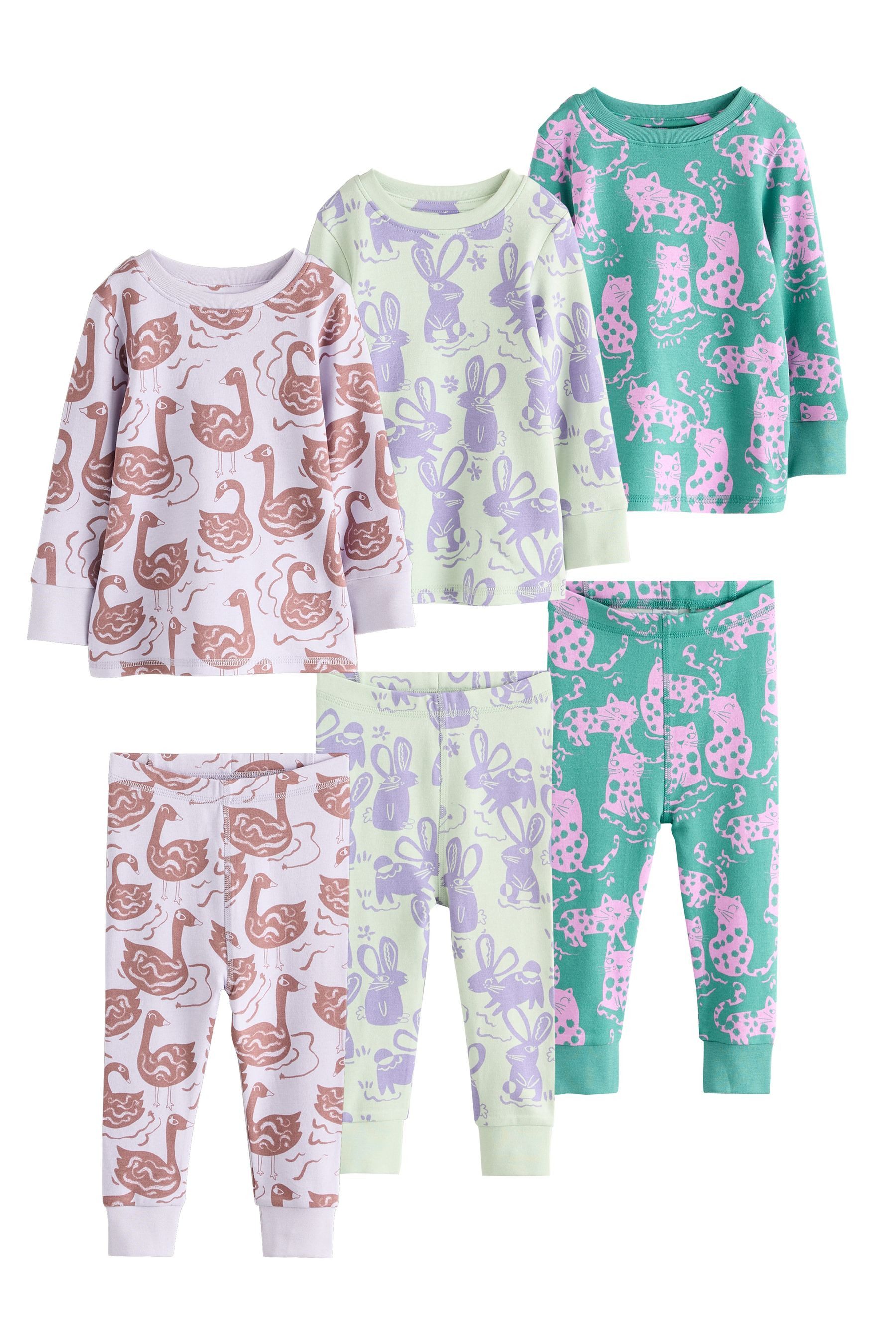Next Pyjama 3er-Pack Kuschel-Pyjamas (6 tlg)