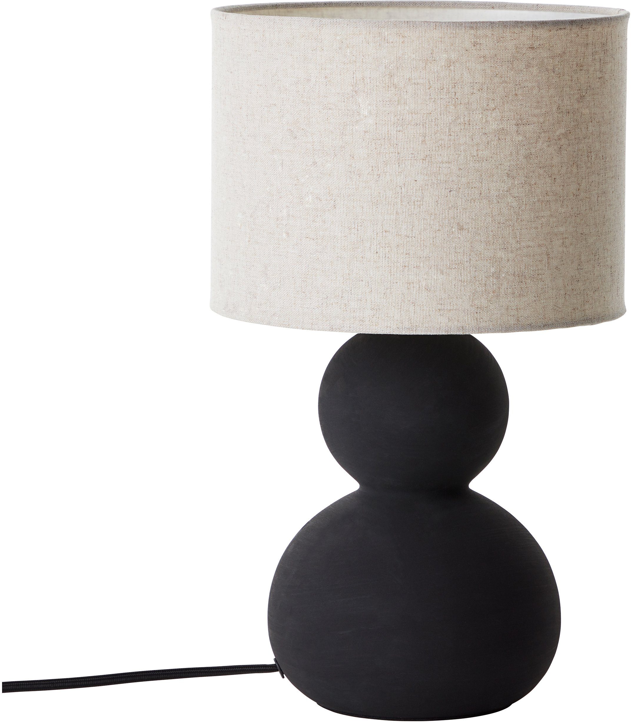 LeGer Home by Lena Gercke Leuchtmittel, schwarz/beige max. 40W, E27, ohne x Malu, Tischleuchte 1