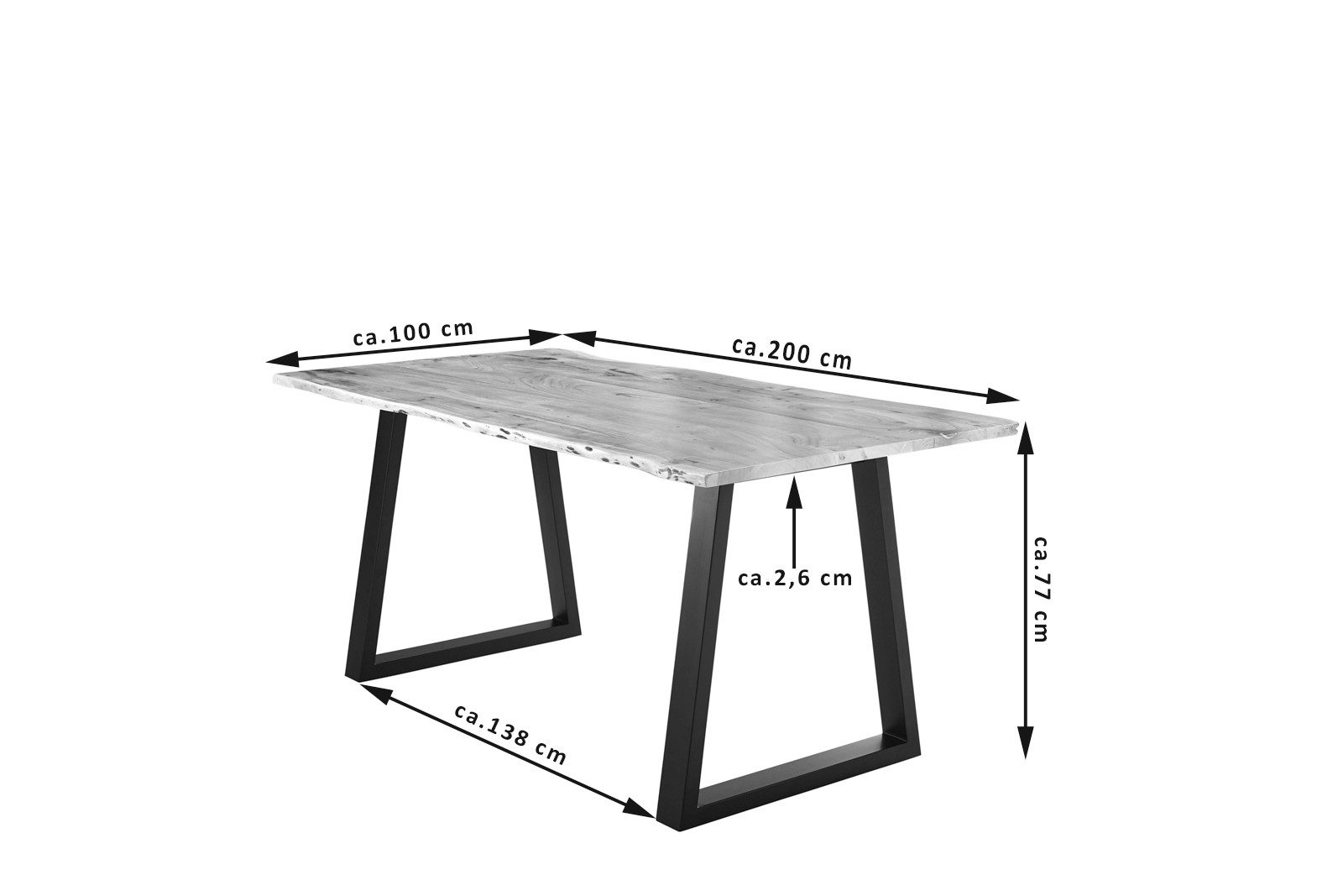 SAM® Baumkantentisch Malo, natürliche Baumkante, Massivholz günstig online kaufen